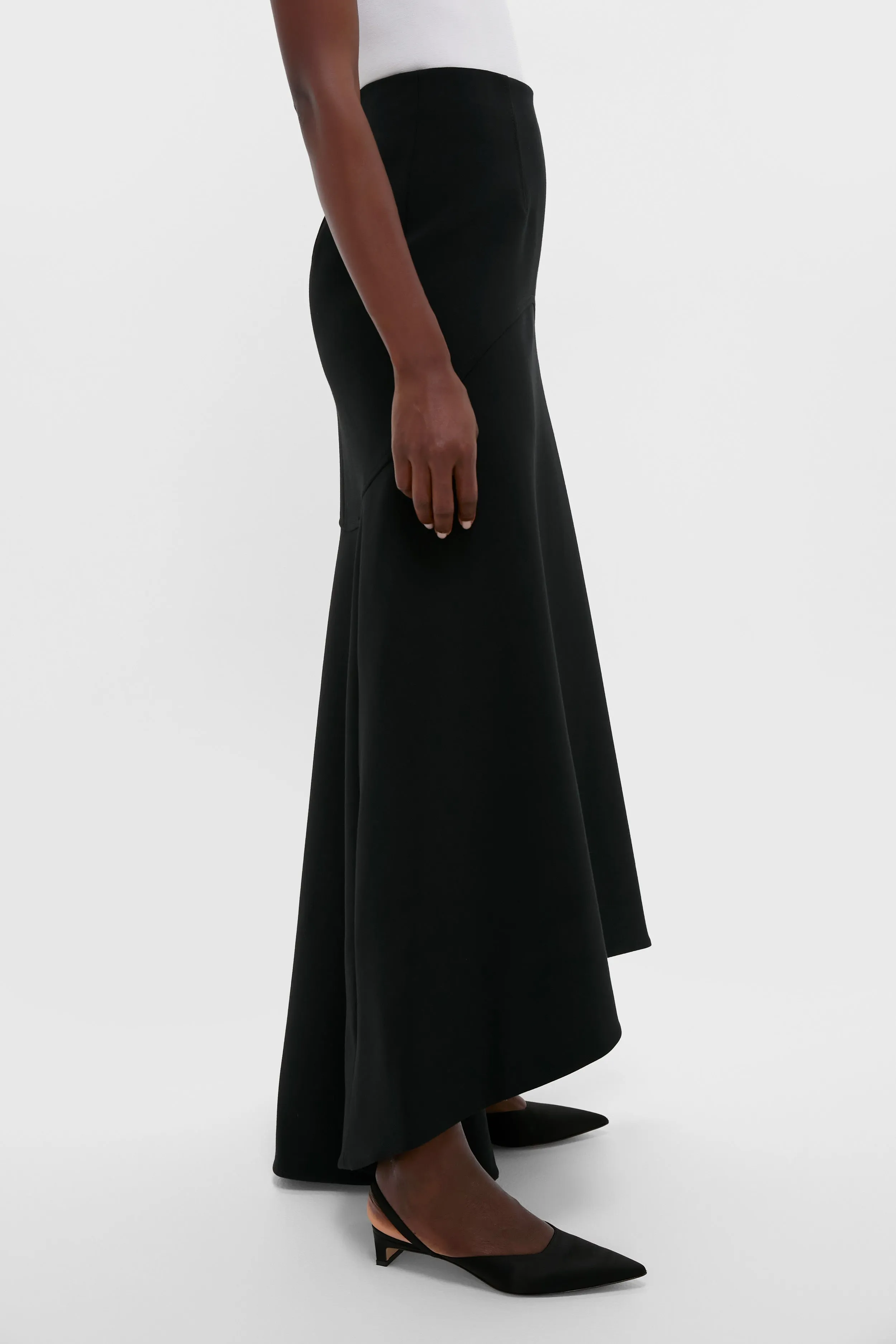 Black Synan Birdseye Suiting Maxi Skirt sold by Tuckernuck product image thumbnail 3