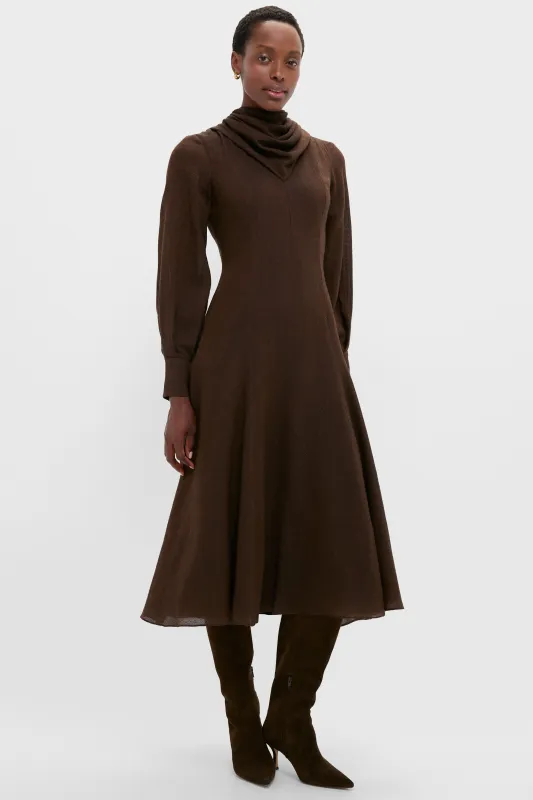 Cinnamon Avara Twill Wool Maxi Dress sold by Tuckernuck