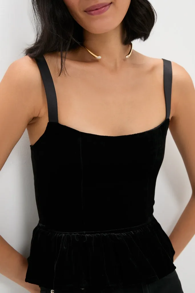 Black Velvet Jour Peplum Top sold by Tuckernuck product image thumbnail 5