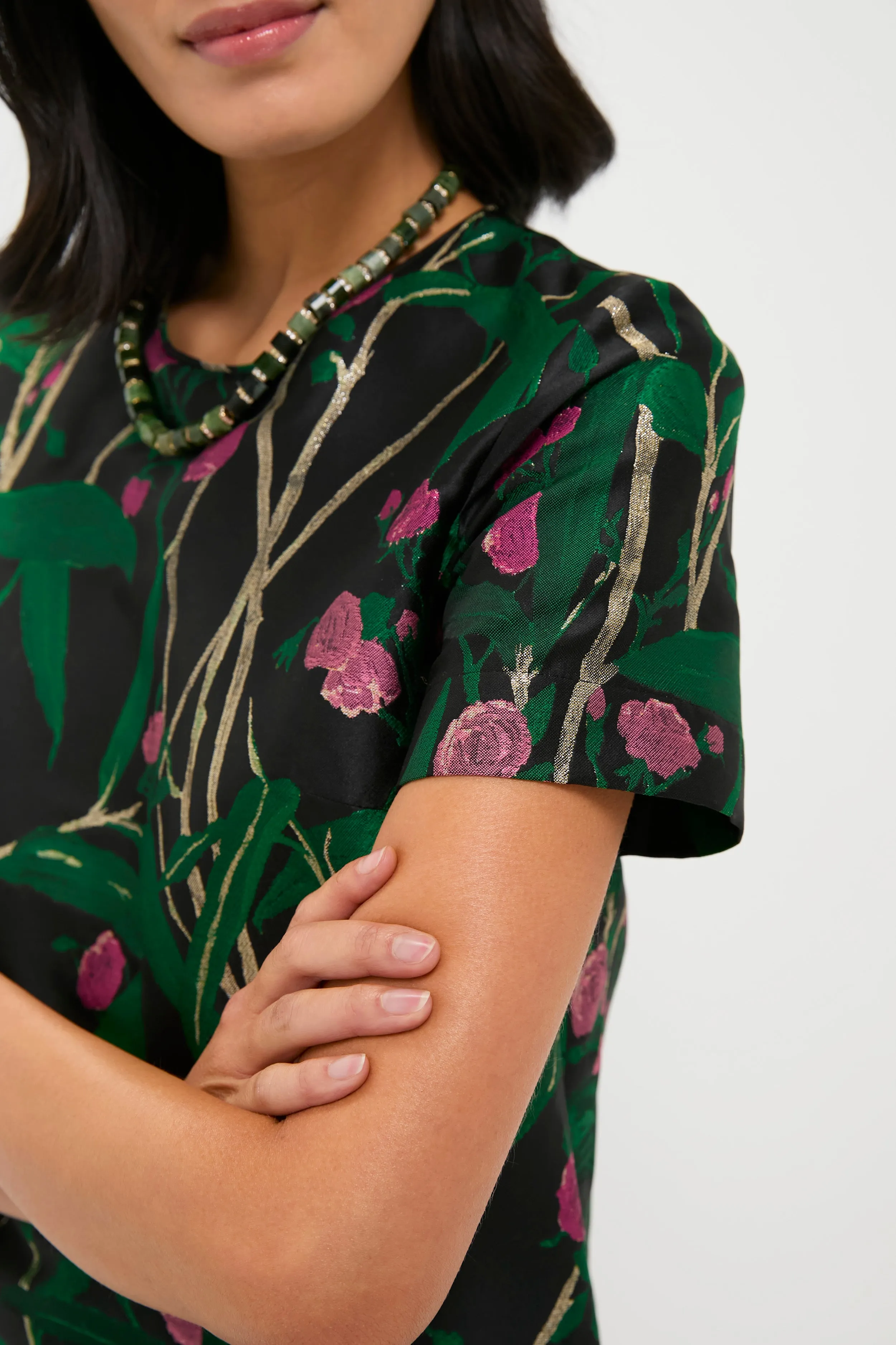 Bamboo Jacqaurd Mini Swing Dress sold by Tuckernuck product image thumbnail 5