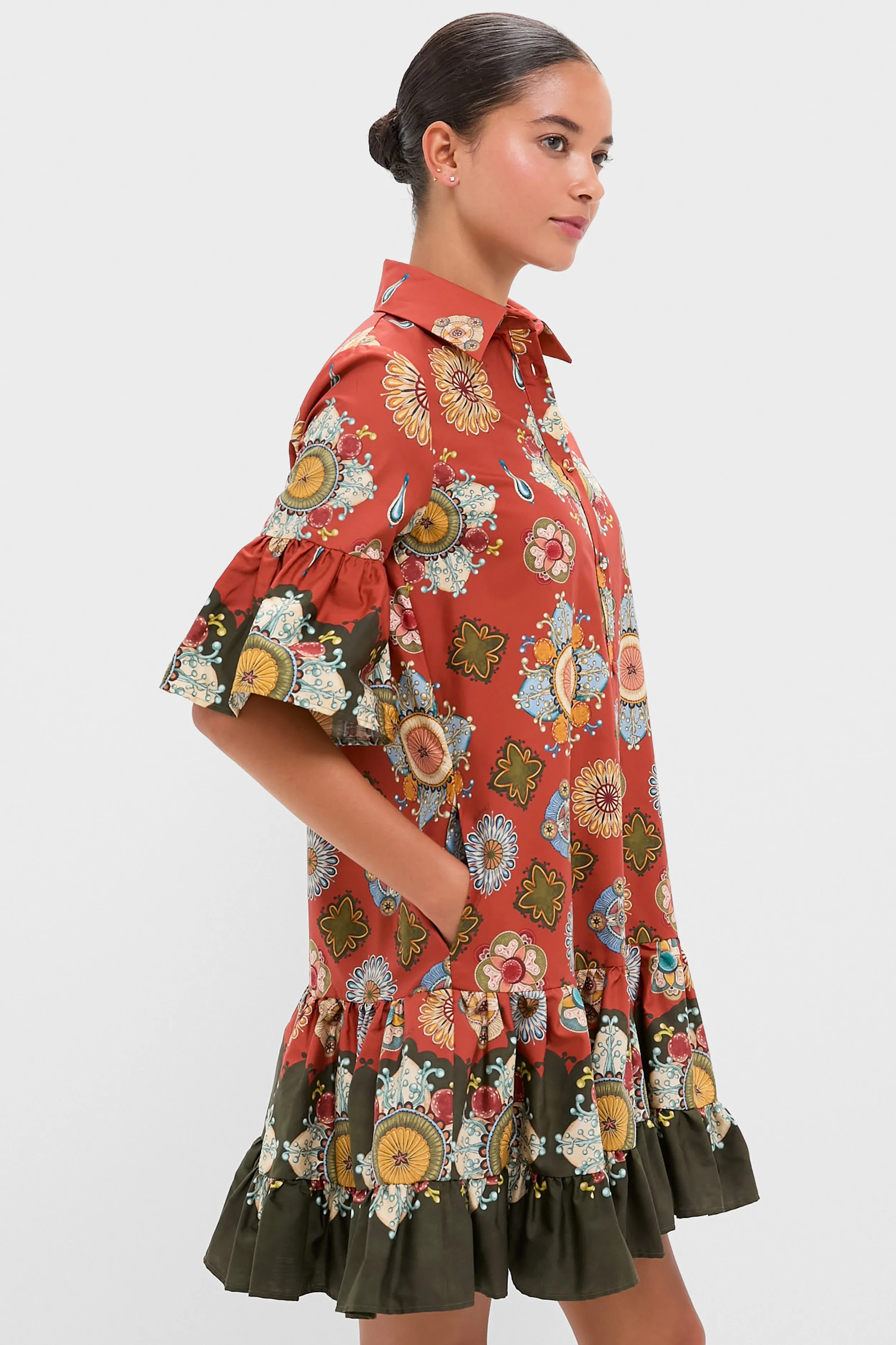 Nucleus Rust Placee Choux Dress sold by Tuckernuck product image thumbnail 3