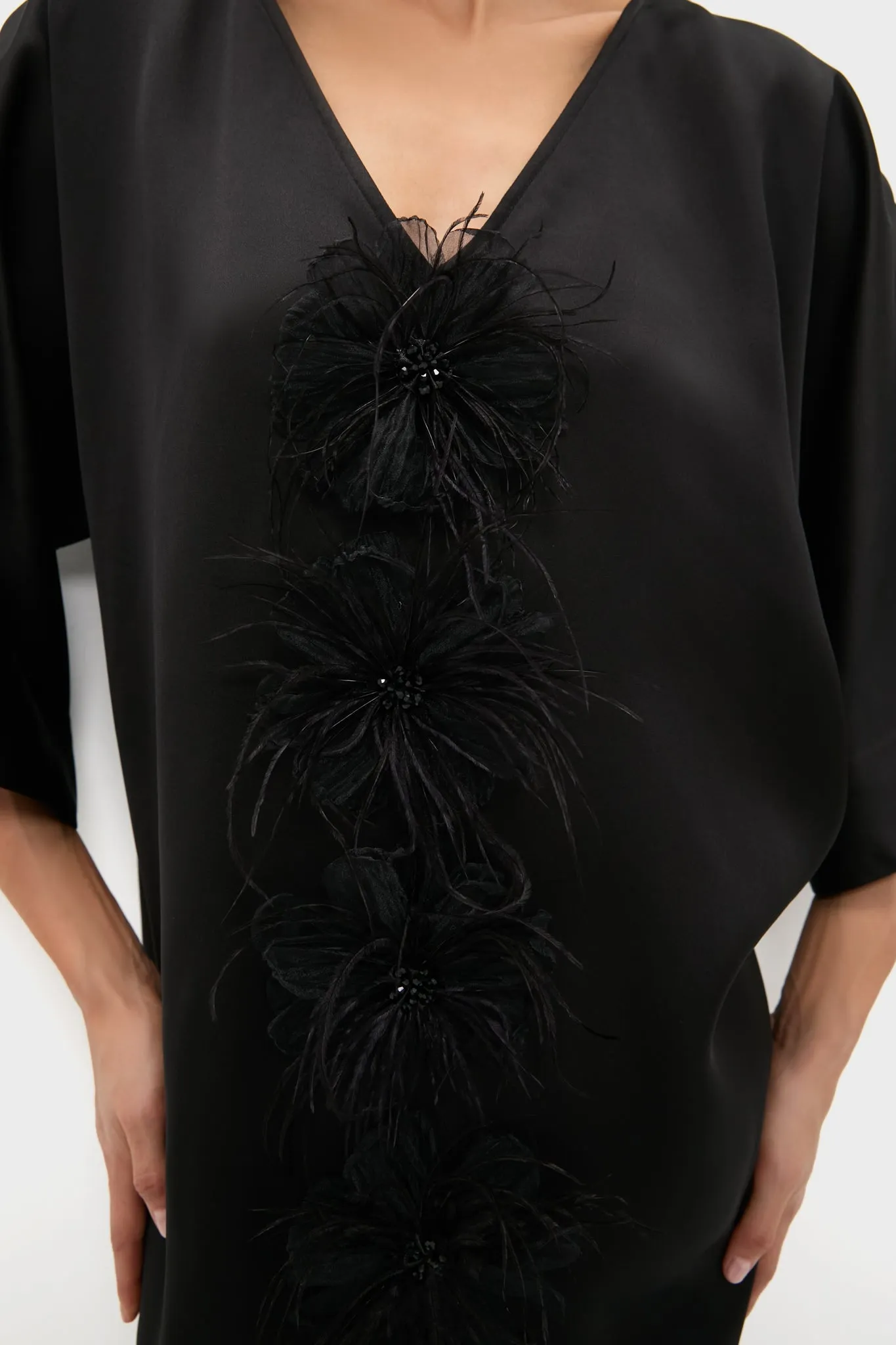 Black Satin Diane Mini Dress sold by Tuckernuck product image thumbnail 2