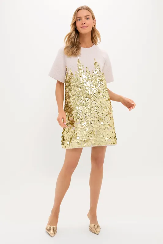City Lights Gold Aerin Dress sold by Tuckernuck