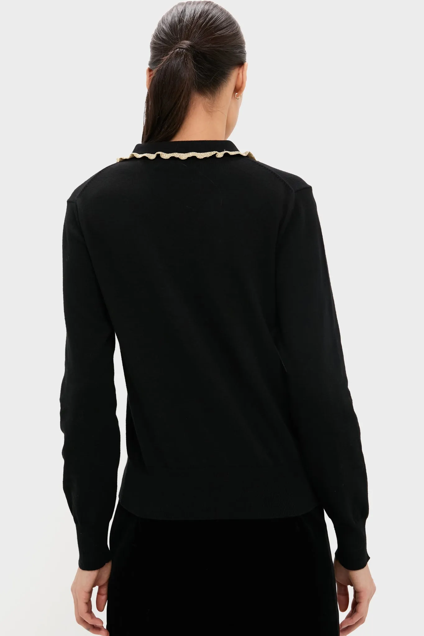 Black Annalane Collared Sweater sold by Tuckernuck product image thumbnail 4