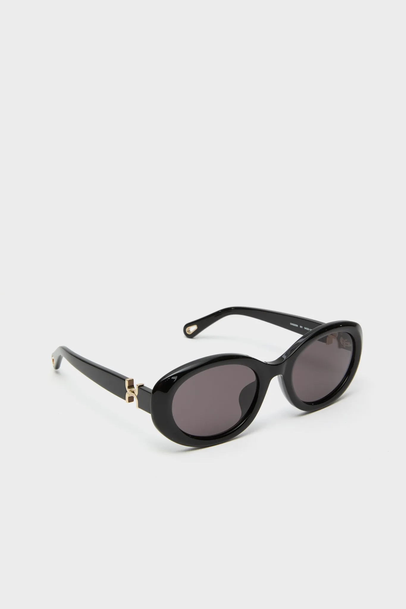 Shiny Solid Black Marcie Sunglasses sold by Tuckernuck product image thumbnail 4