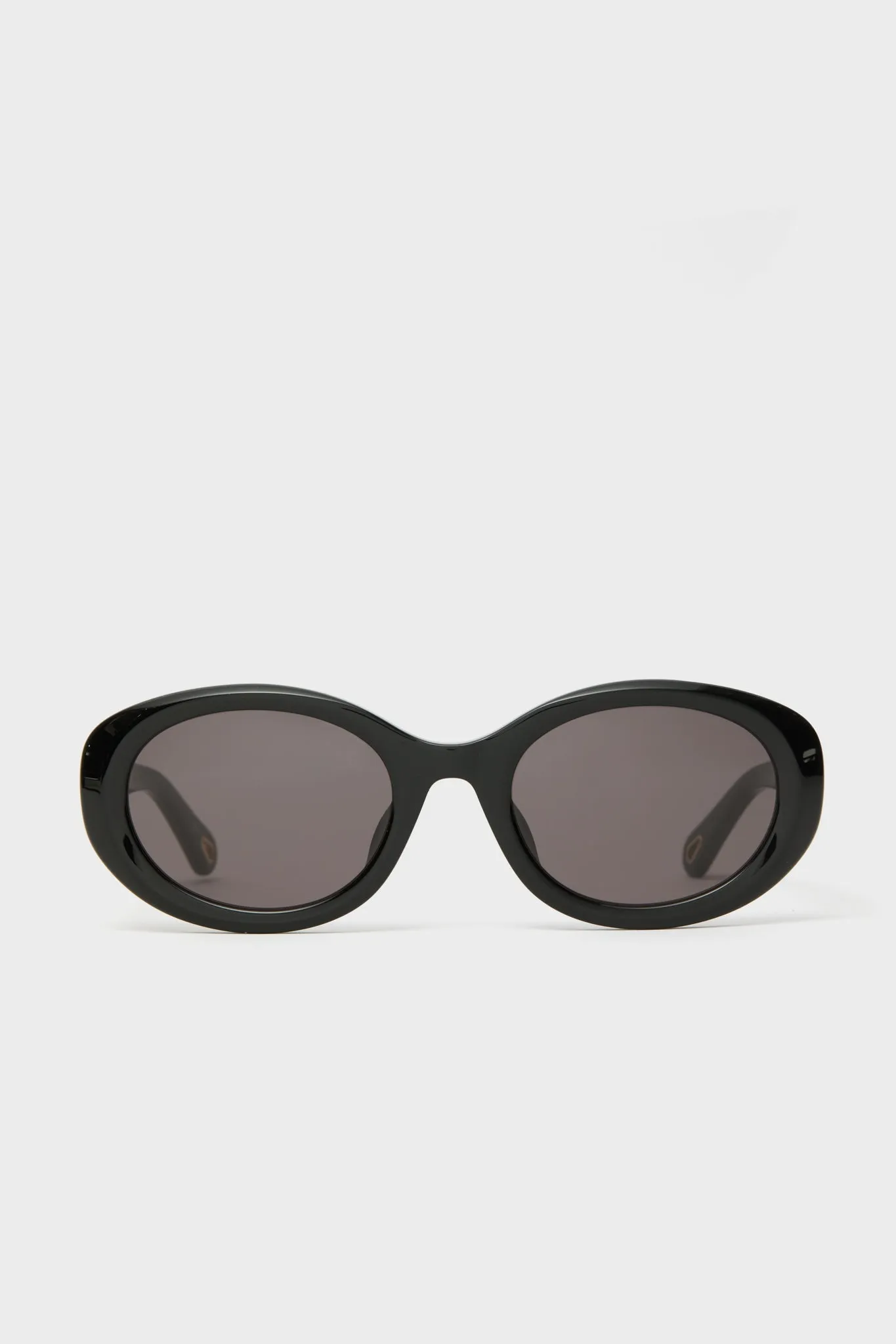 Shiny Solid Black Marcie Sunglasses sold by Tuckernuck
