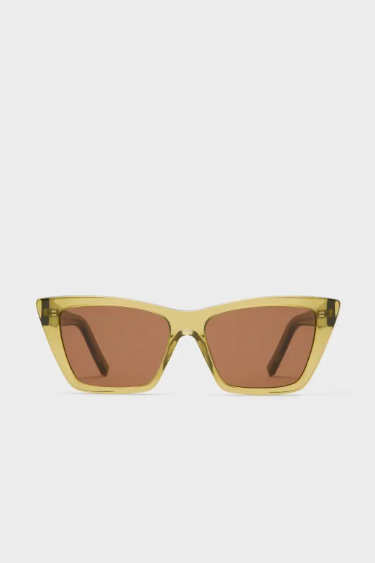 Shiny Transparent Ocra Mica Sunglasses sold by Tuckernuck