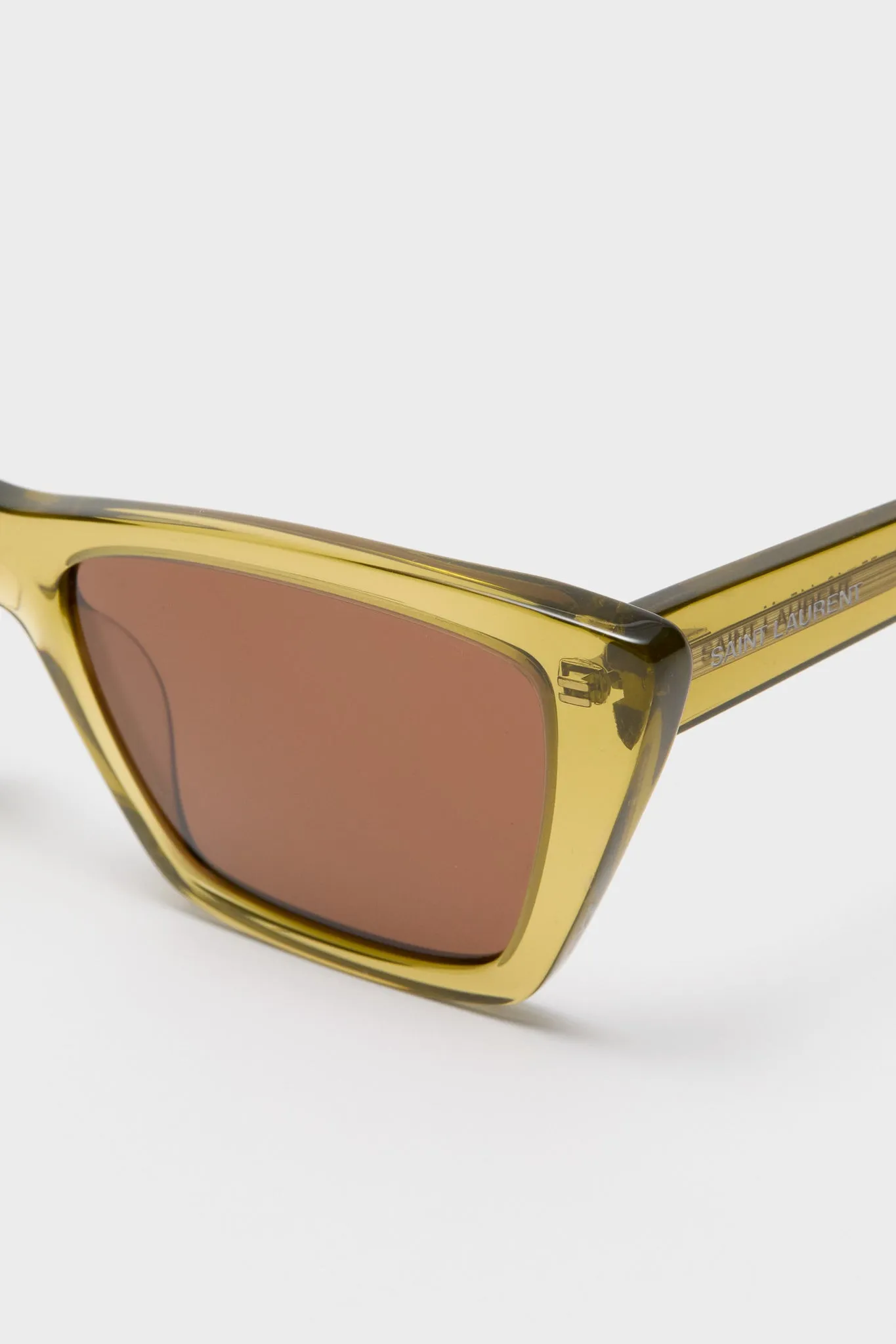 Shiny Transparent Ocra Mica Sunglasses sold by Tuckernuck product image thumbnail 5