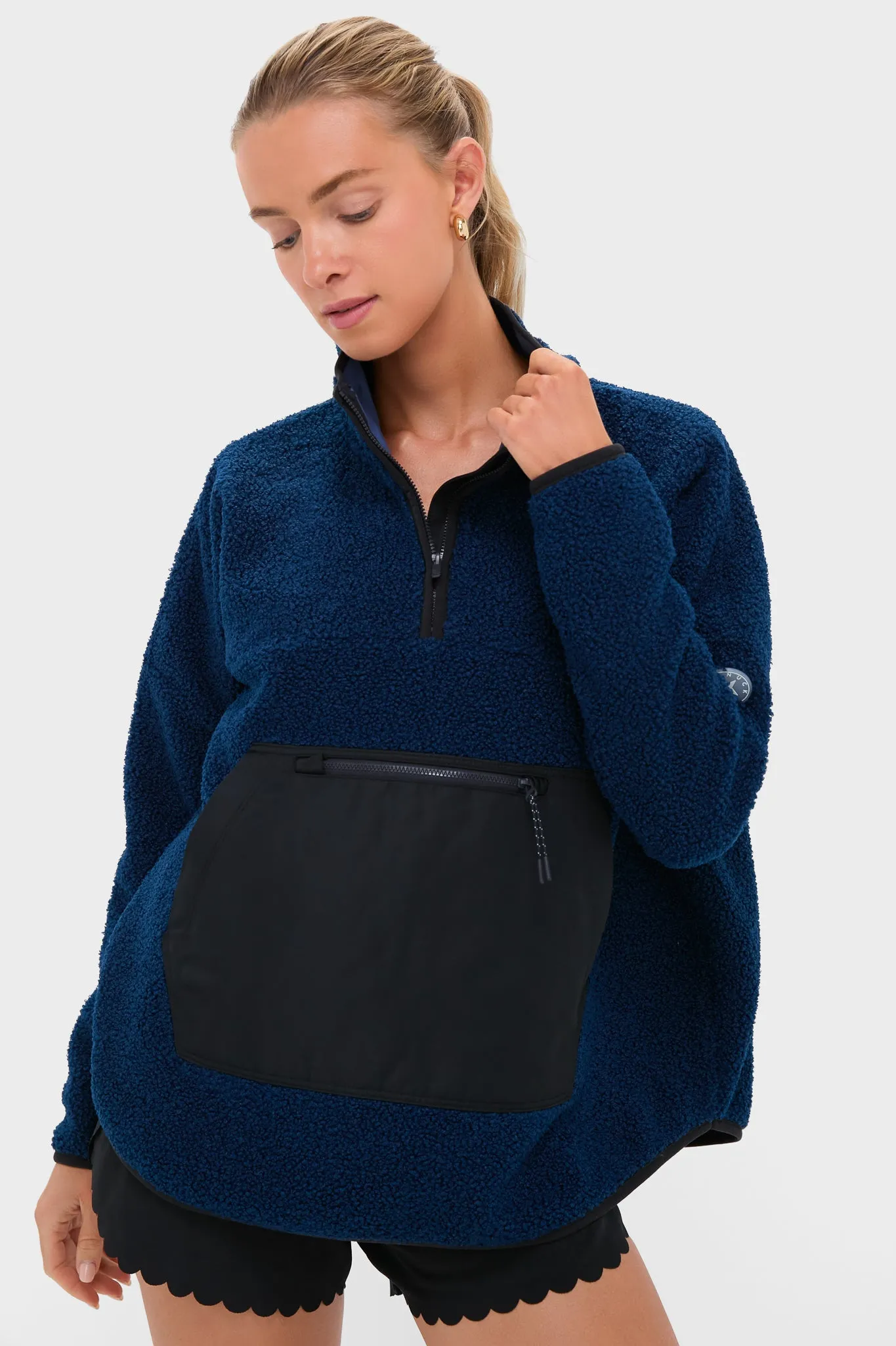 Navy Fleece Cady Quarter Zip sold by Tuckernuck