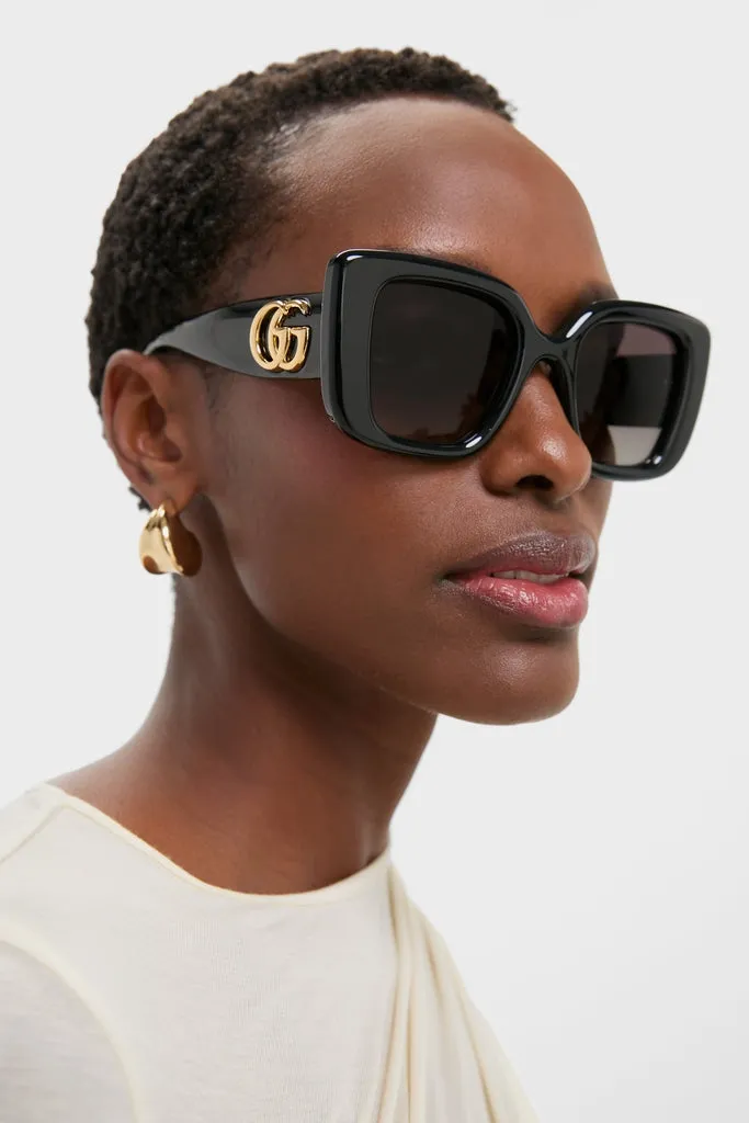 Shiny Black Square GG Bag Sunglasses sold by Tuckernuck product image thumbnail 2