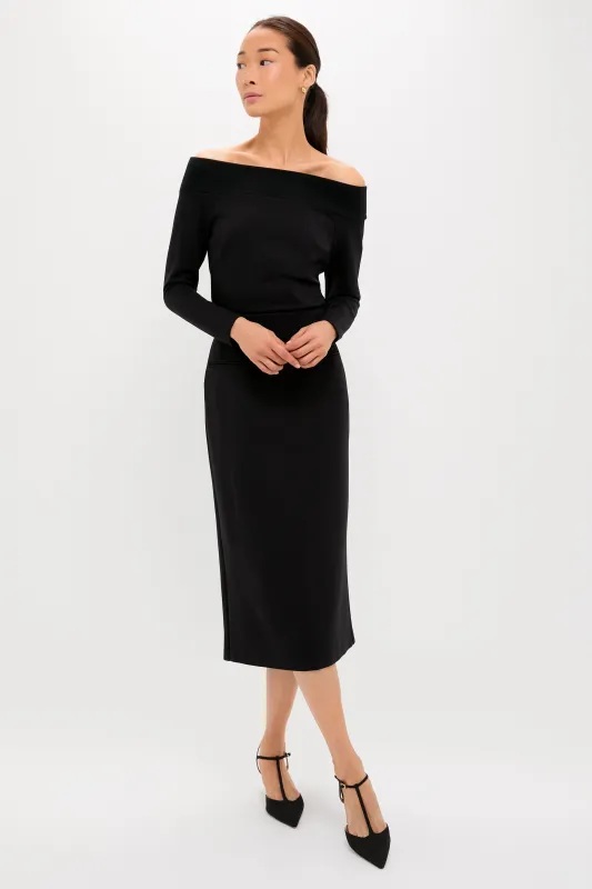 Black Ponte Off the Shoulder Mara Top sold by Tuckernuck