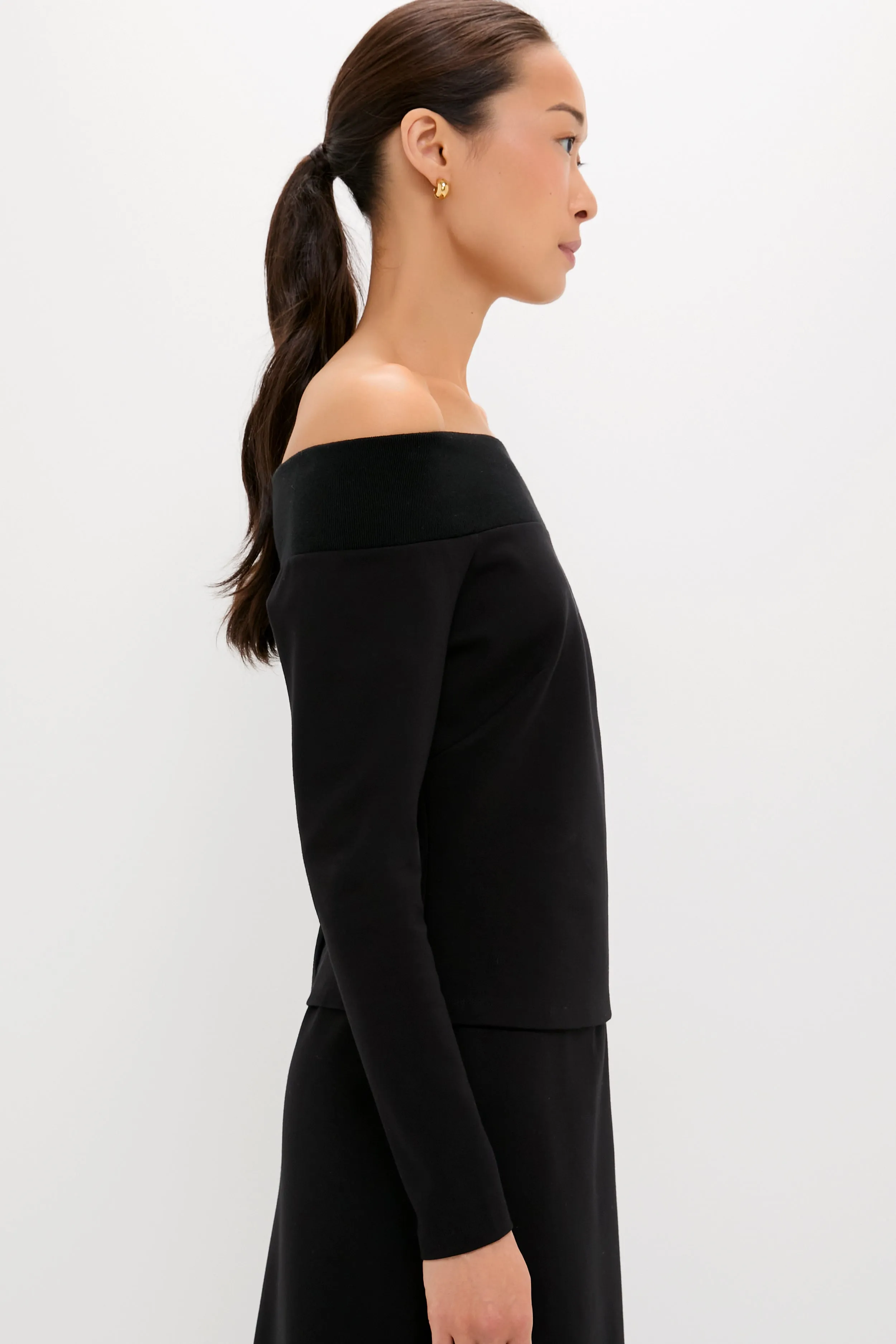 Black Ponte Off the Shoulder Mara Top sold by Tuckernuck product image thumbnail 3