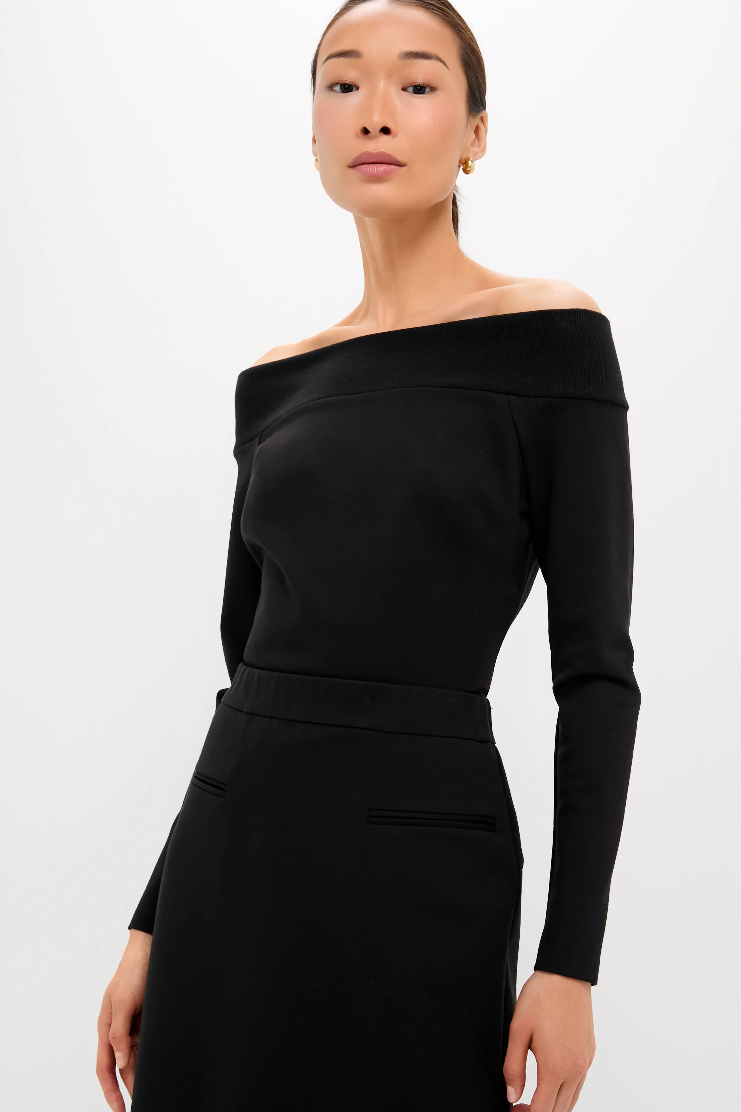 Black Ponte Off the Shoulder Mara Top sold by Tuckernuck product image thumbnail 2