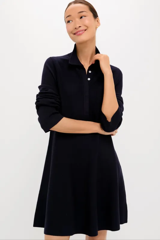 Navy Knit Callie Shirt Dress sold by Tuckernuck