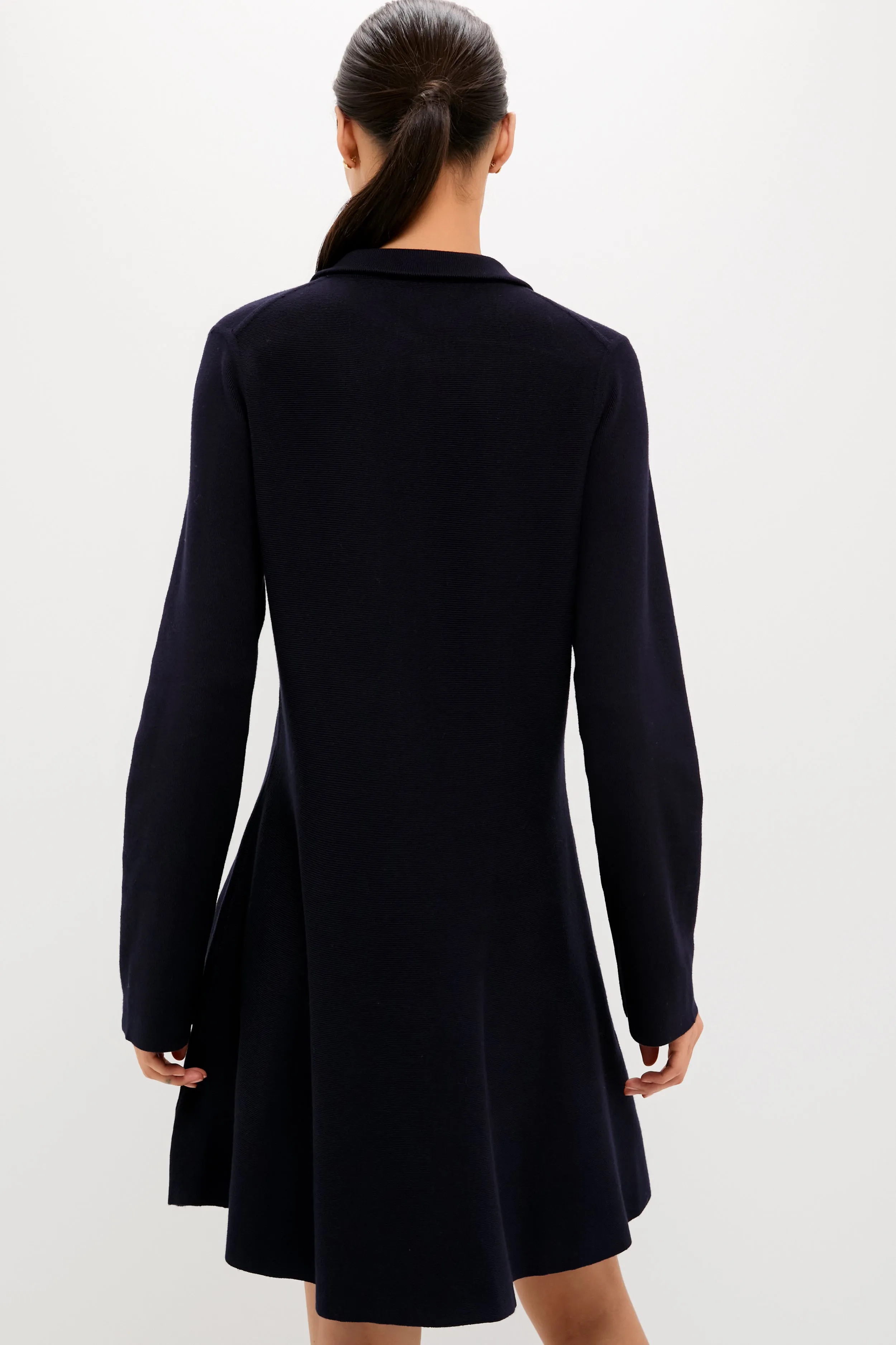 Navy Knit Callie Shirt Dress sold by Tuckernuck product image thumbnail 4