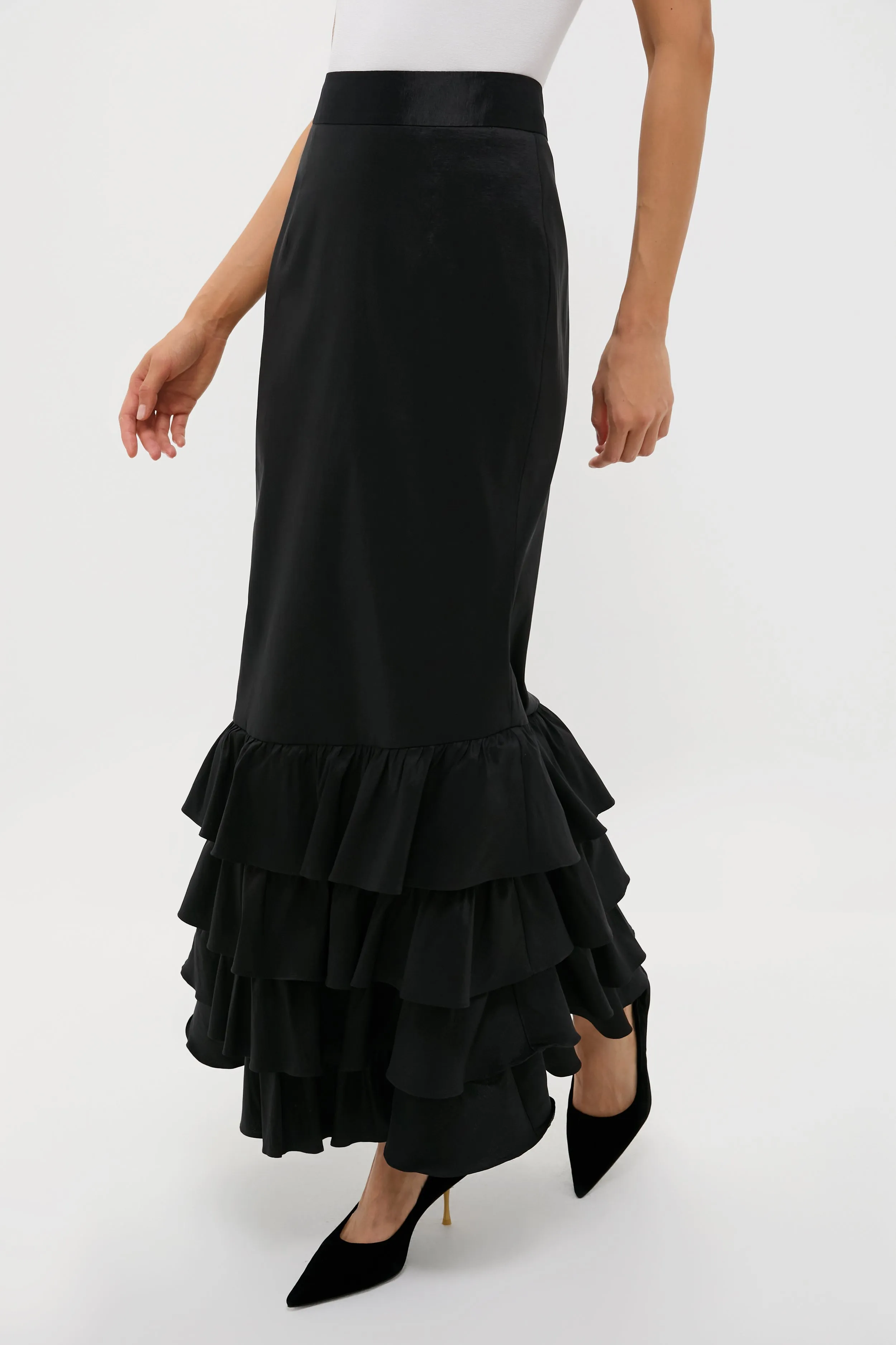 Black Taffeta Carolyn Skirt sold by Tuckernuck product image thumbnail 4