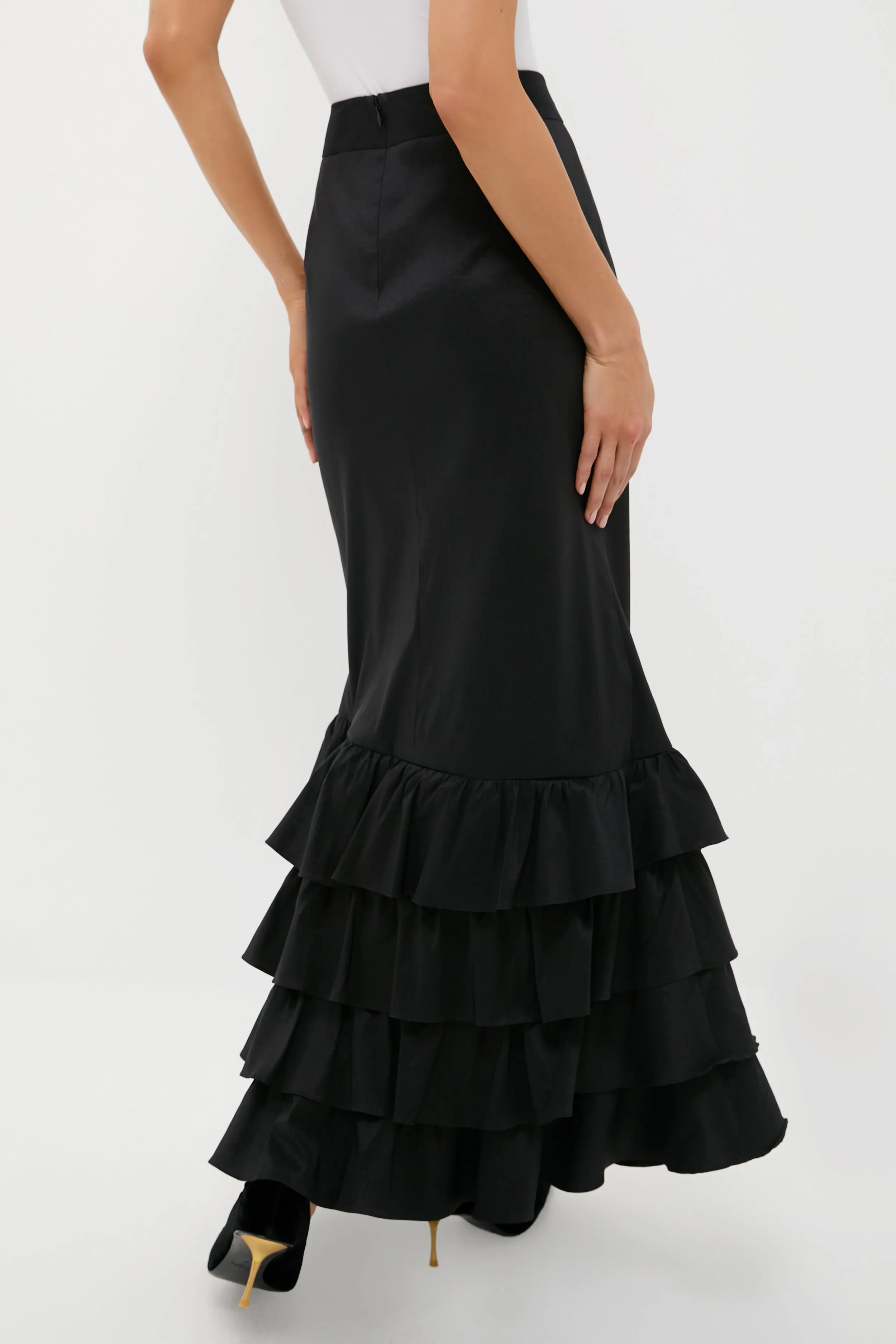 Black Taffeta Carolyn Skirt sold by Tuckernuck product image thumbnail 5