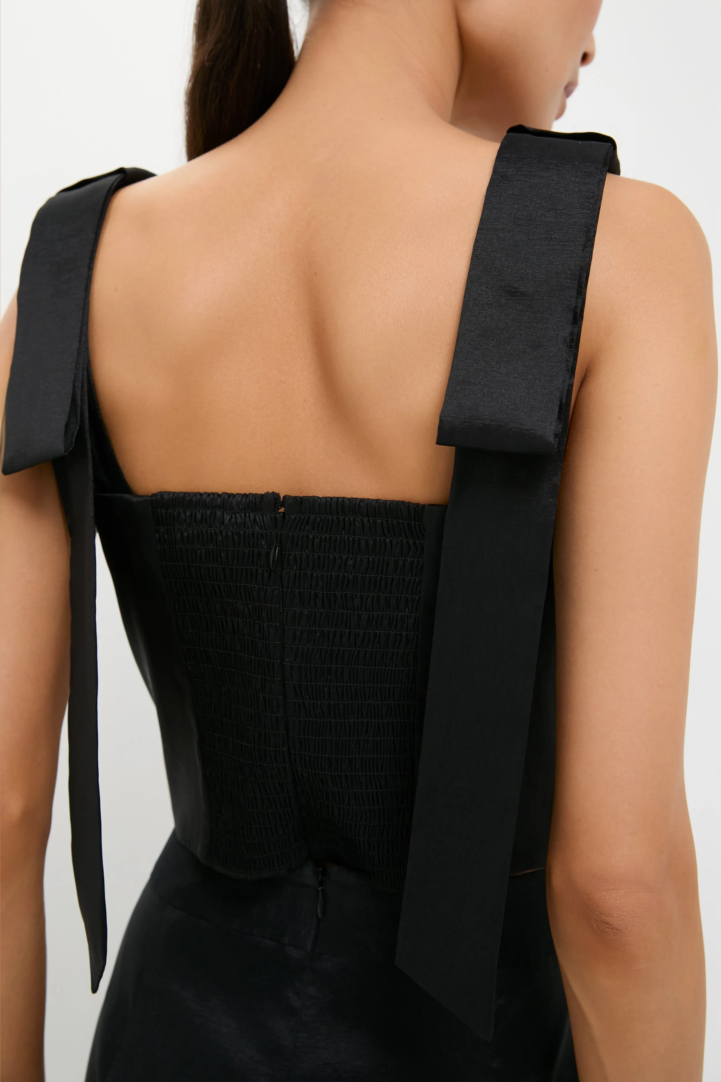 Black Taffeta Greer Top sold by Tuckernuck product image thumbnail 5