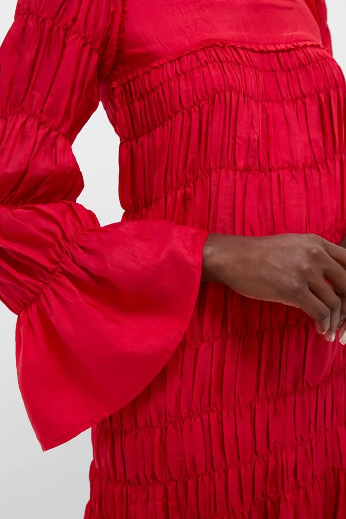 Red Scarlet Sybil Silk Dress sold by Tuckernuck product image thumbnail 5