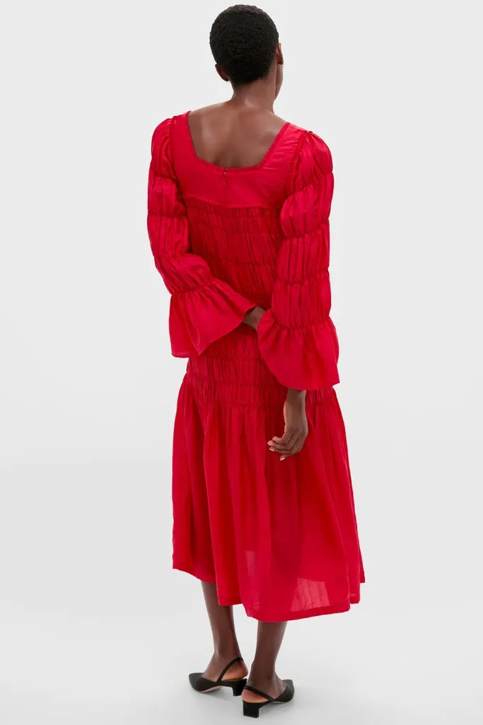 Red Scarlet Sybil Silk Dress sold by Tuckernuck product image thumbnail 4