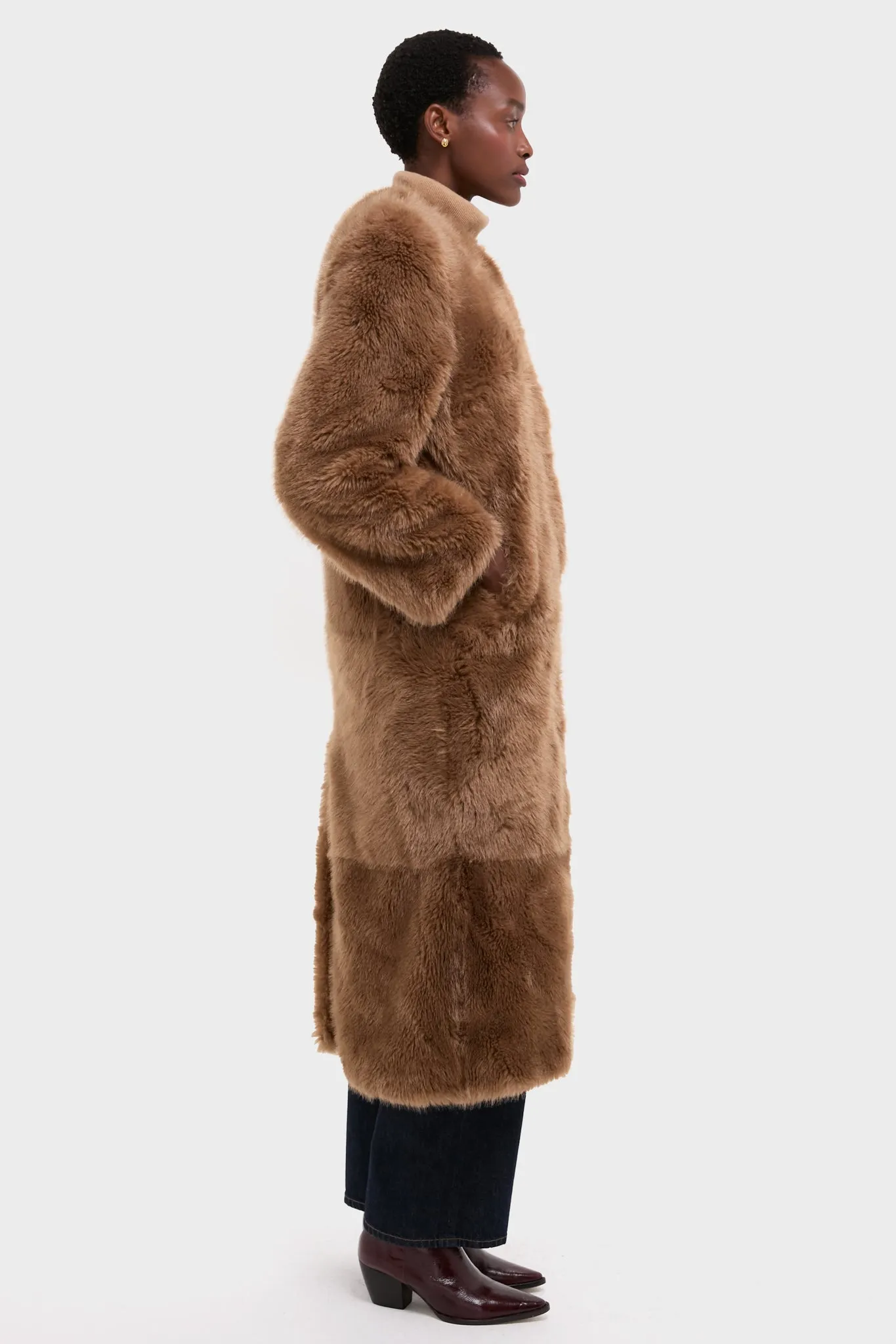 Nougat Faux Fur Hilma Coat sold by Tuckernuck product image thumbnail 4