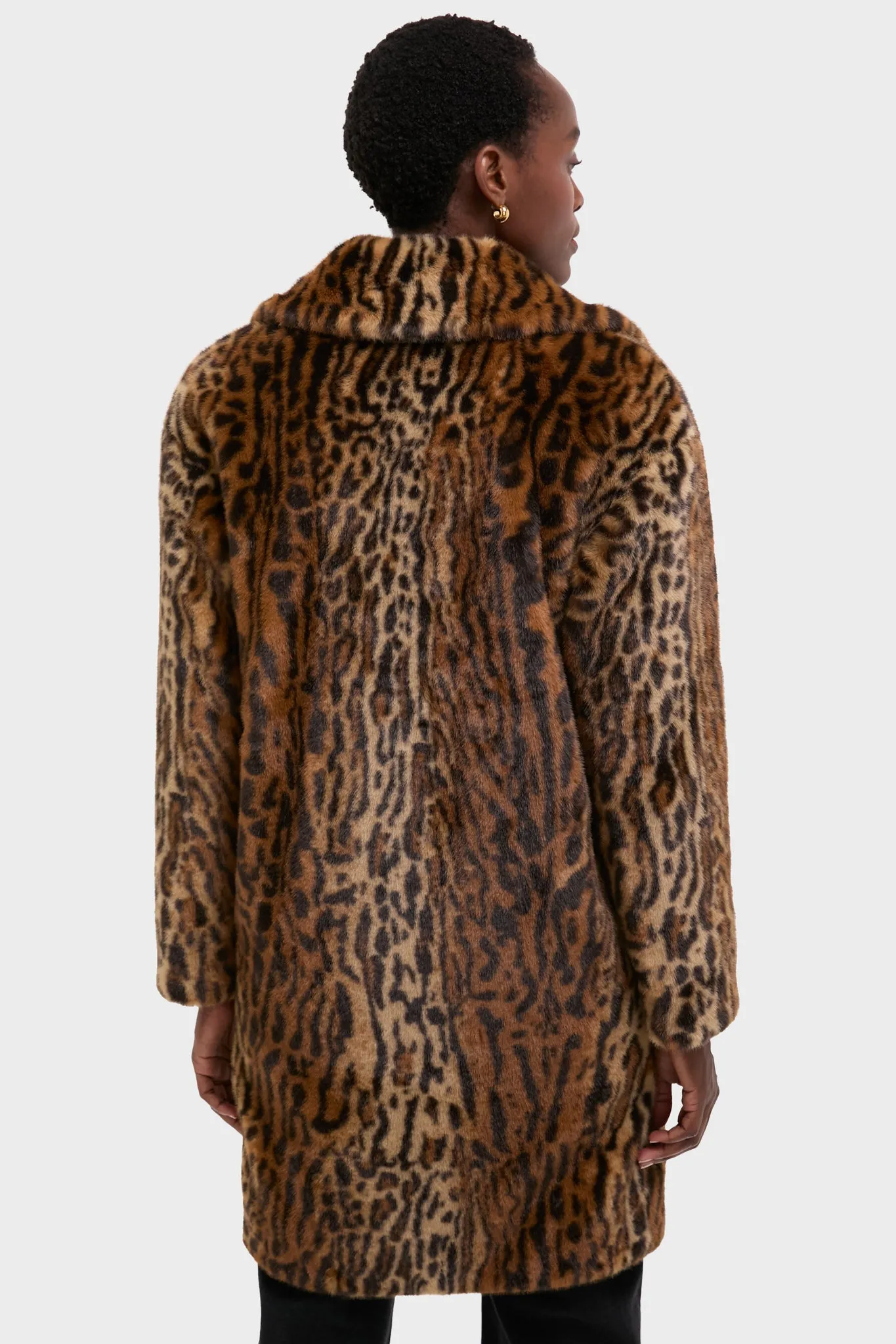 Leopard Print Faux Fur Camille Cocoon Coat sold by Tuckernuck product image thumbnail 4