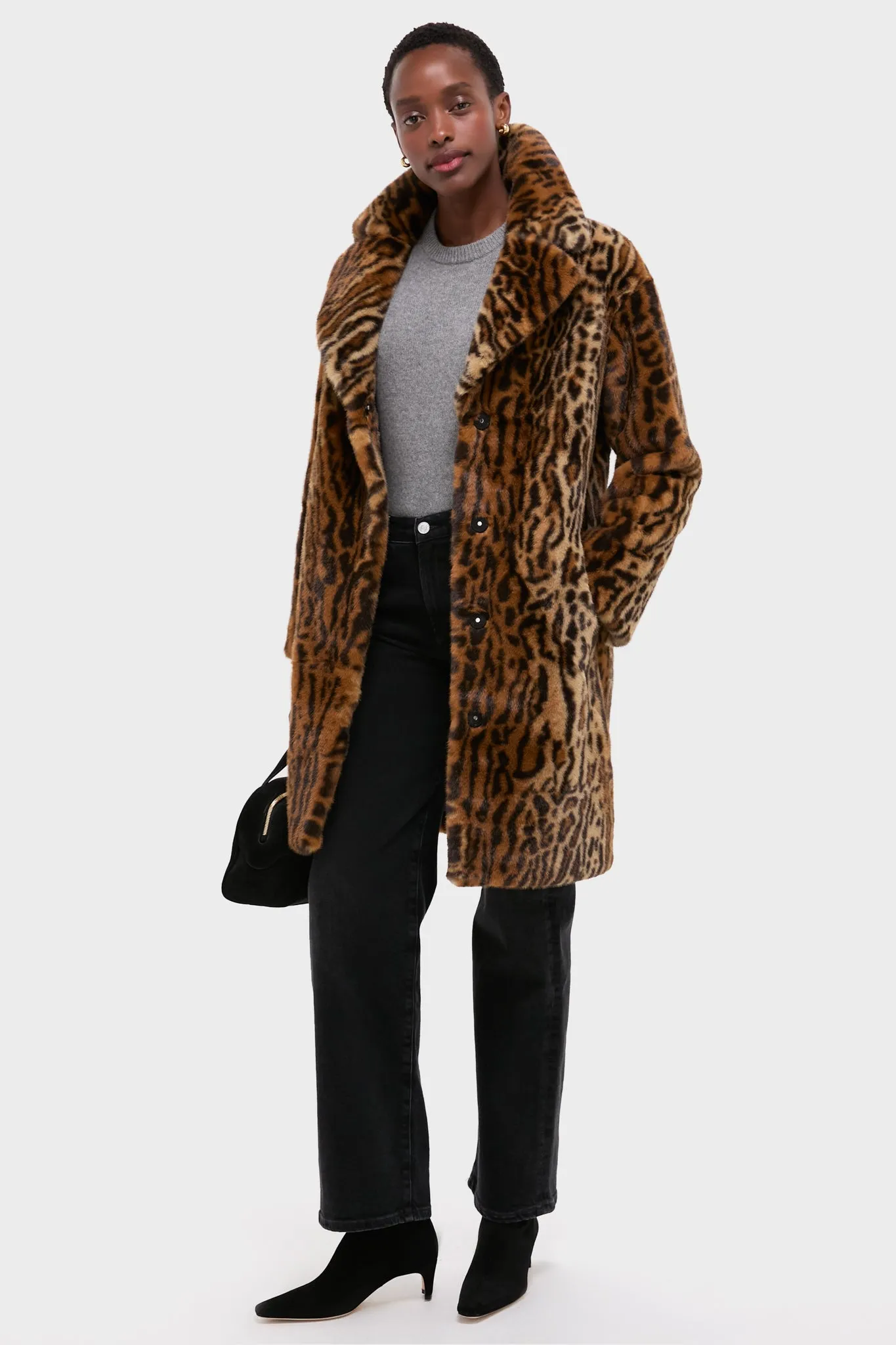 Leopard Print Faux Fur Camille Cocoon Coat sold by Tuckernuck product image thumbnail 2