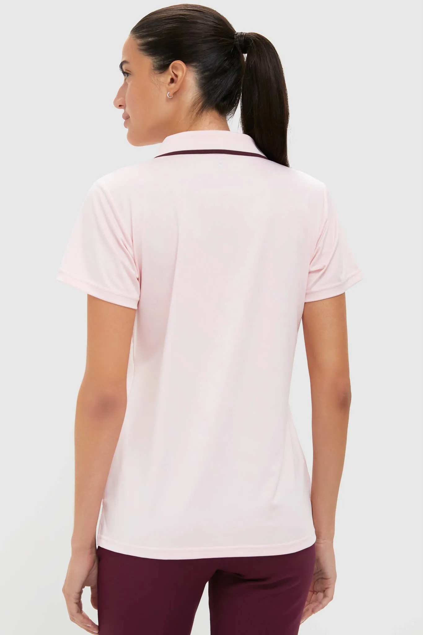 Pink Short Sleeve Performance Jersey Caroline Polo sold by Tuckernuck product image thumbnail 5