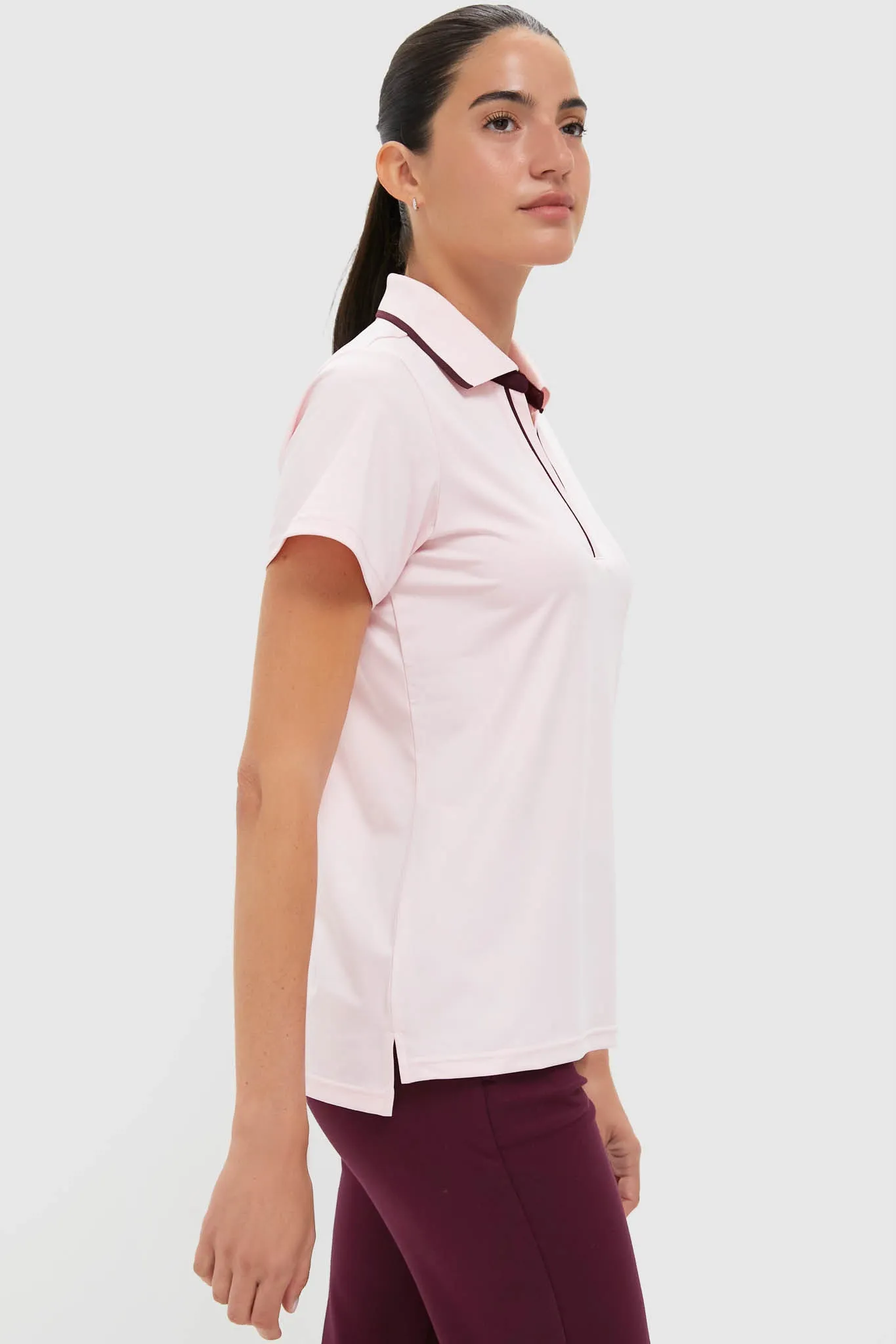 Pink Short Sleeve Performance Jersey Caroline Polo sold by Tuckernuck product image thumbnail 4