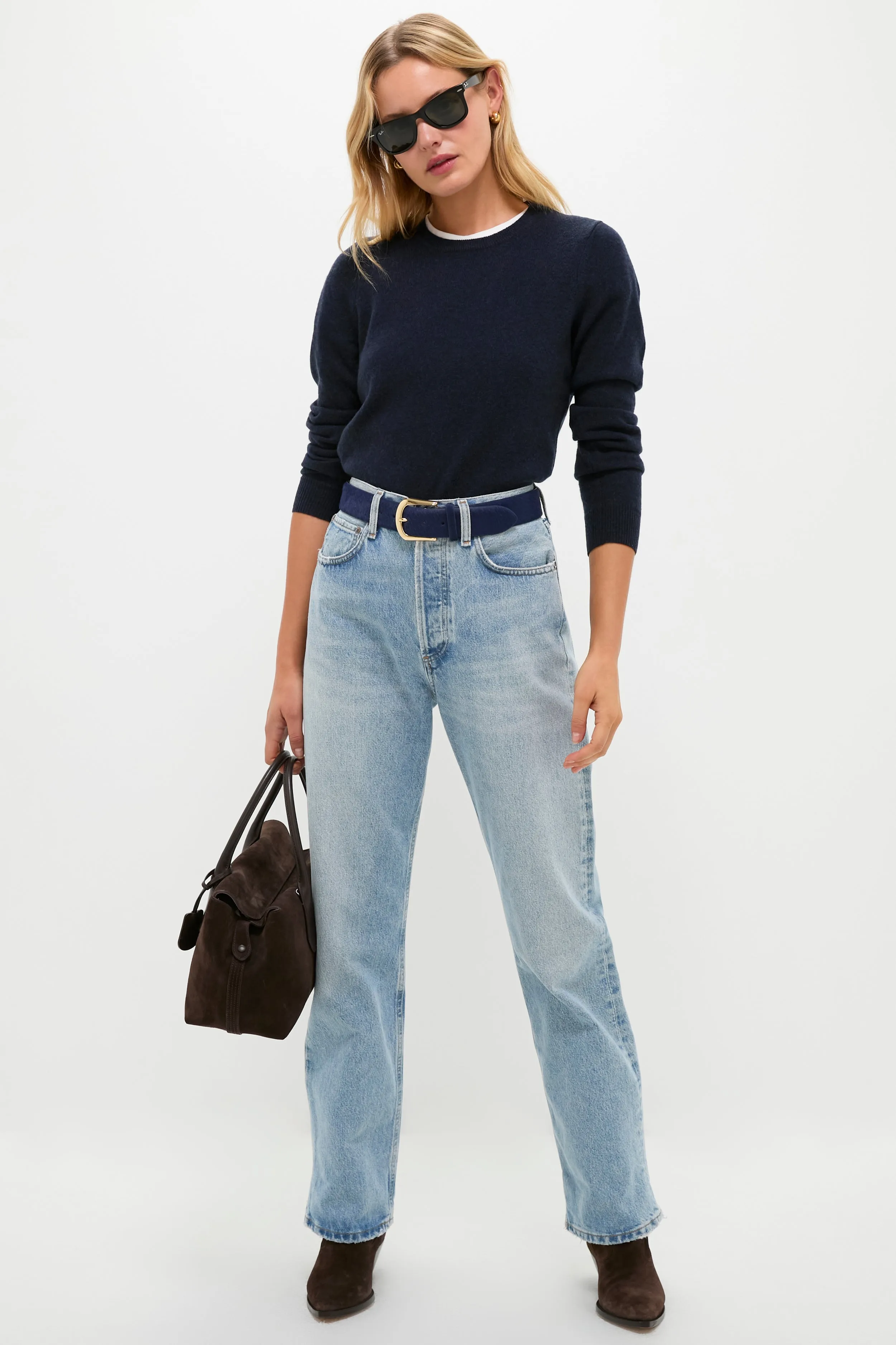 Navy Kennedy Calf-Hair Belt sold by Tuckernuck product image thumbnail 3