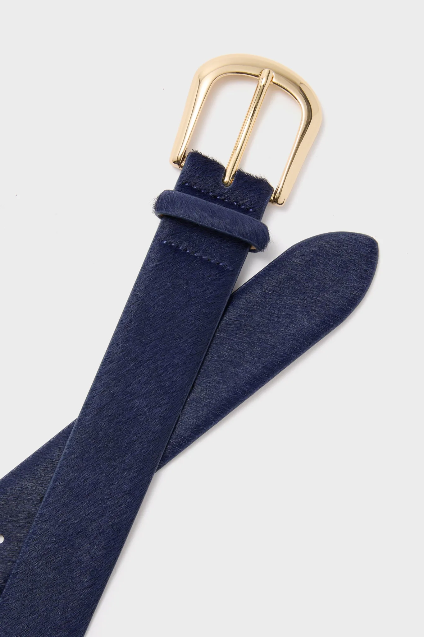 Navy Kennedy Calf-Hair Belt sold by Tuckernuck product image thumbnail 4