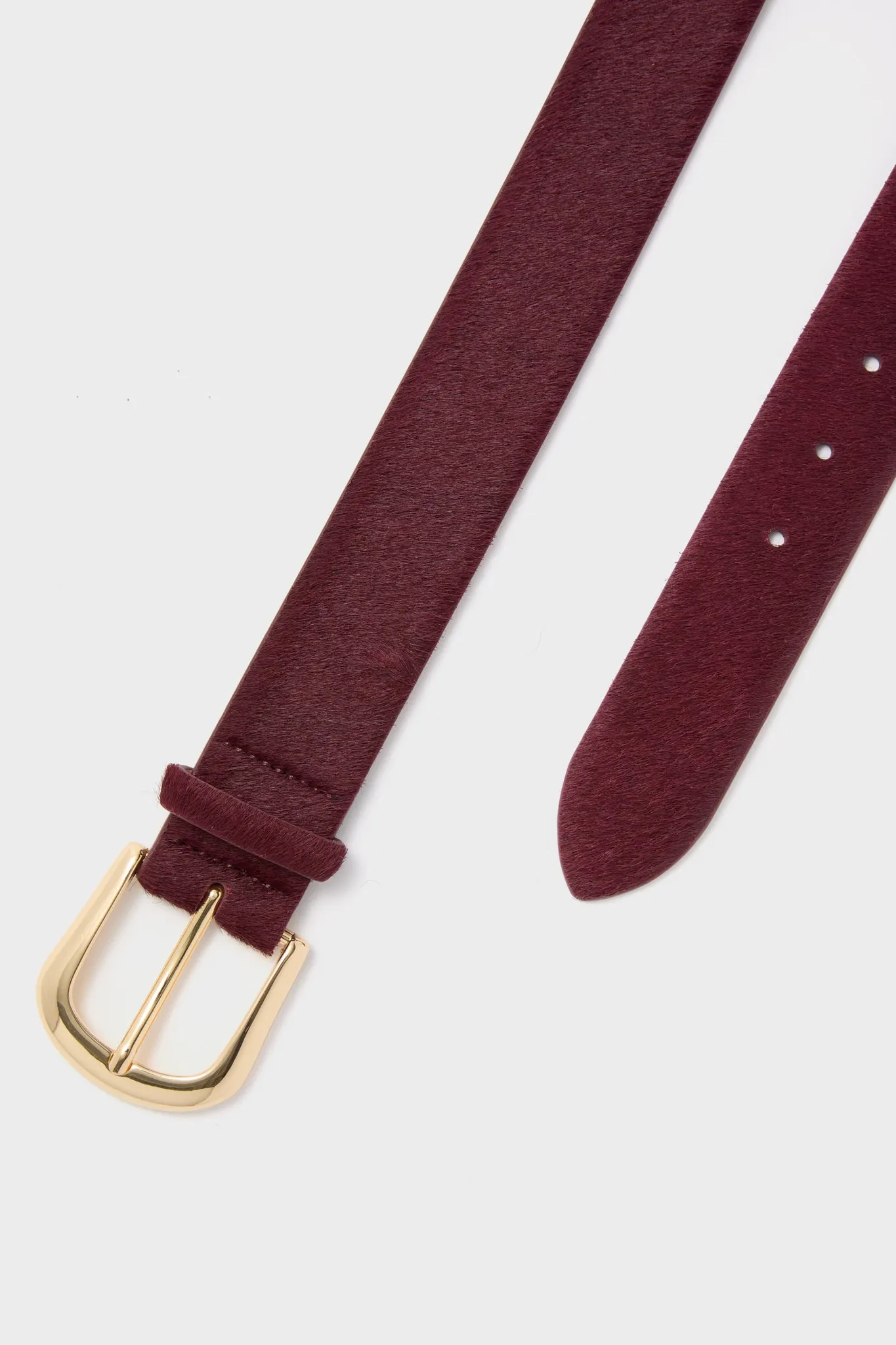 Burgundy Kennedy Calf-Hair Belt sold by Tuckernuck product image thumbnail 4