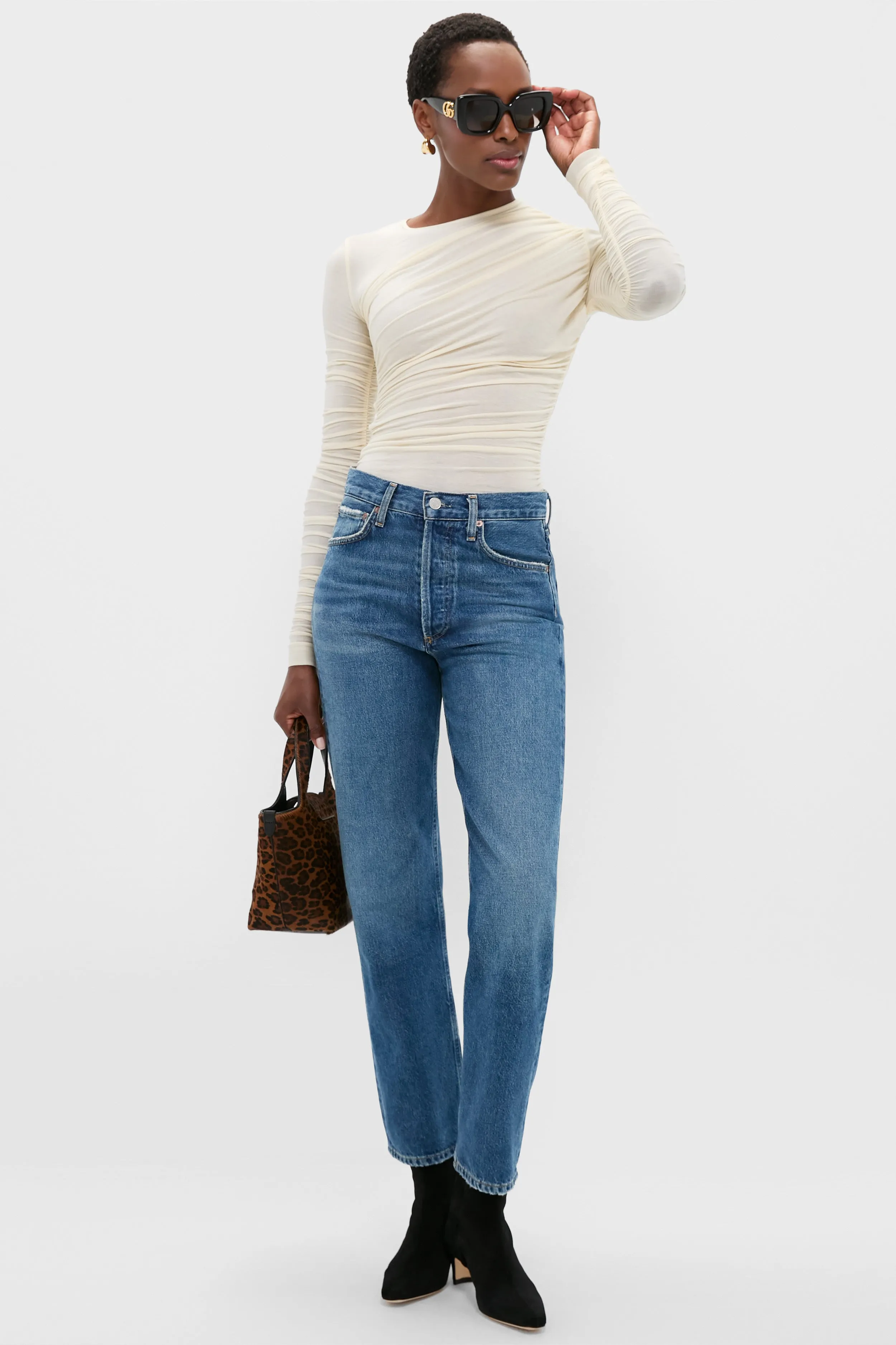 Oat Milk Tania Twist Tee sold by Tuckernuck product image thumbnail 2