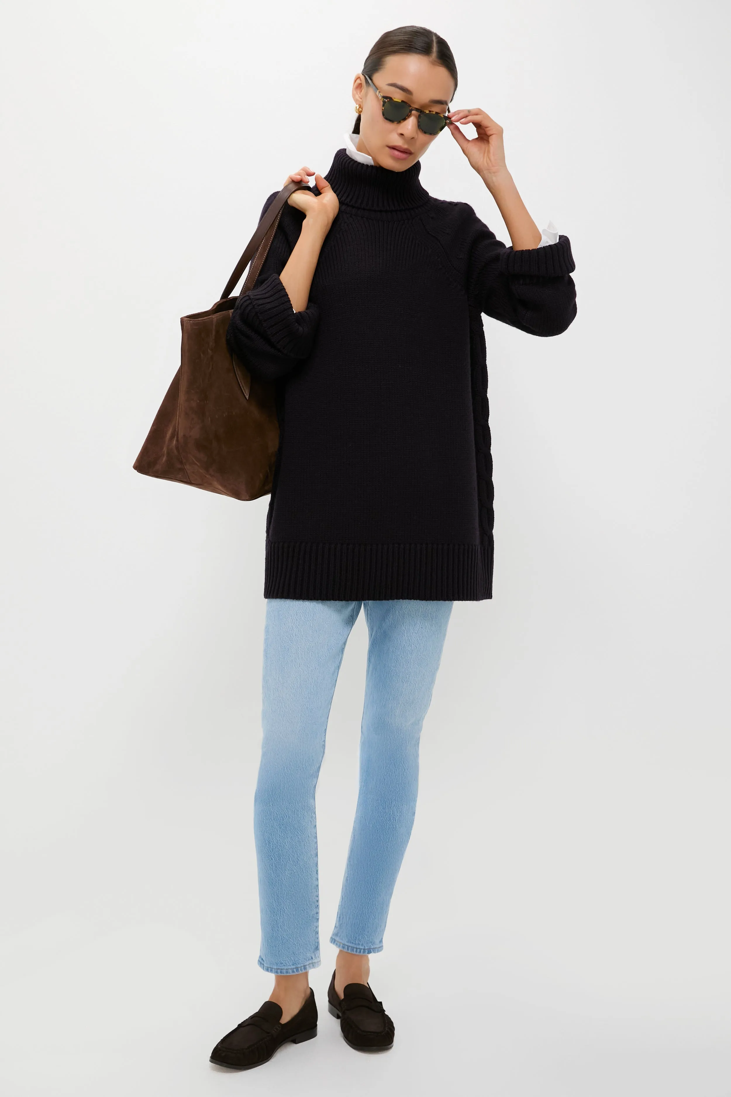 Navy Louisa Turtleneck Sweater sold by Tuckernuck product image thumbnail 2