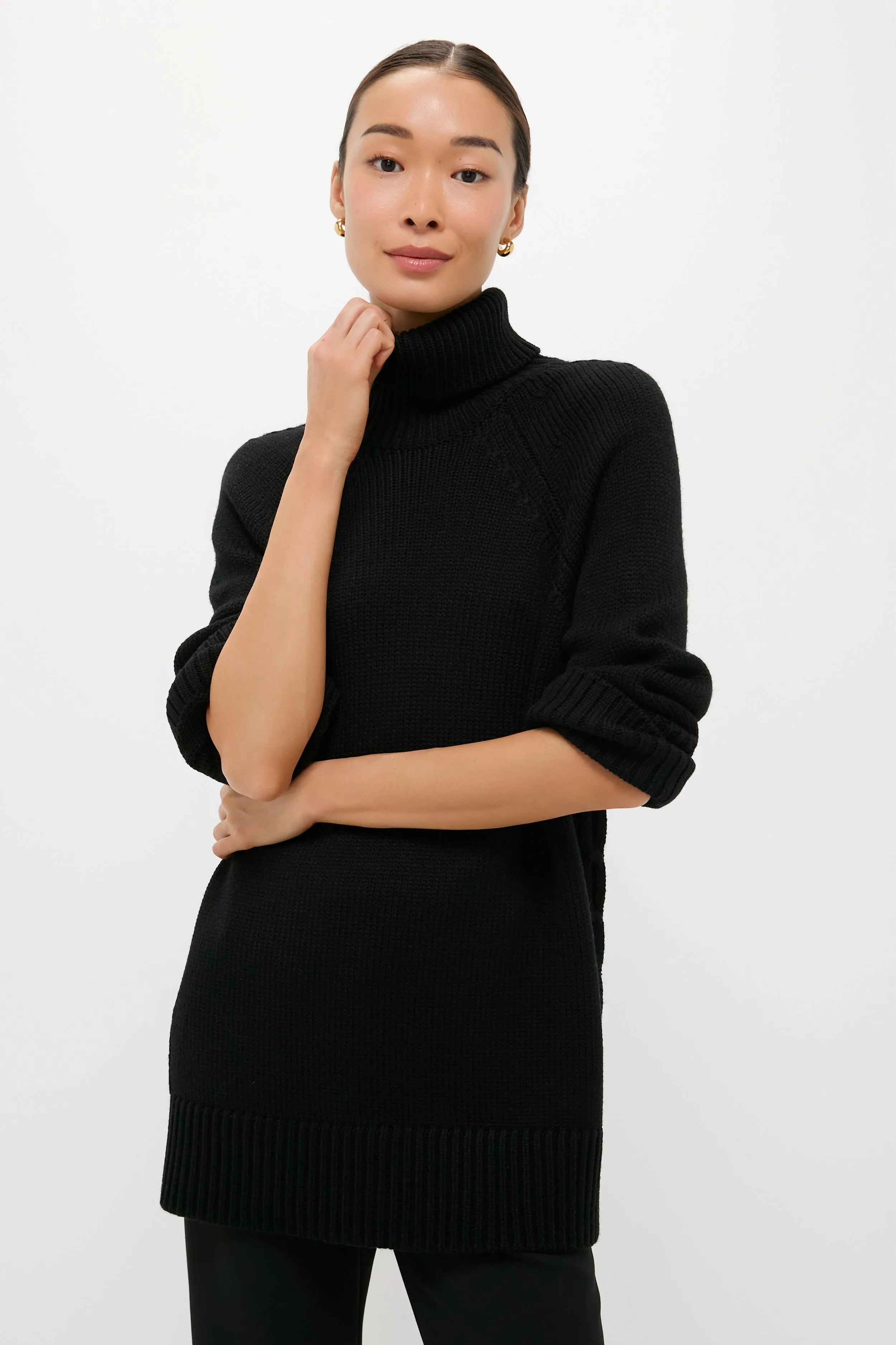 Black Louisa Turtleneck Sweater sold by Tuckernuck