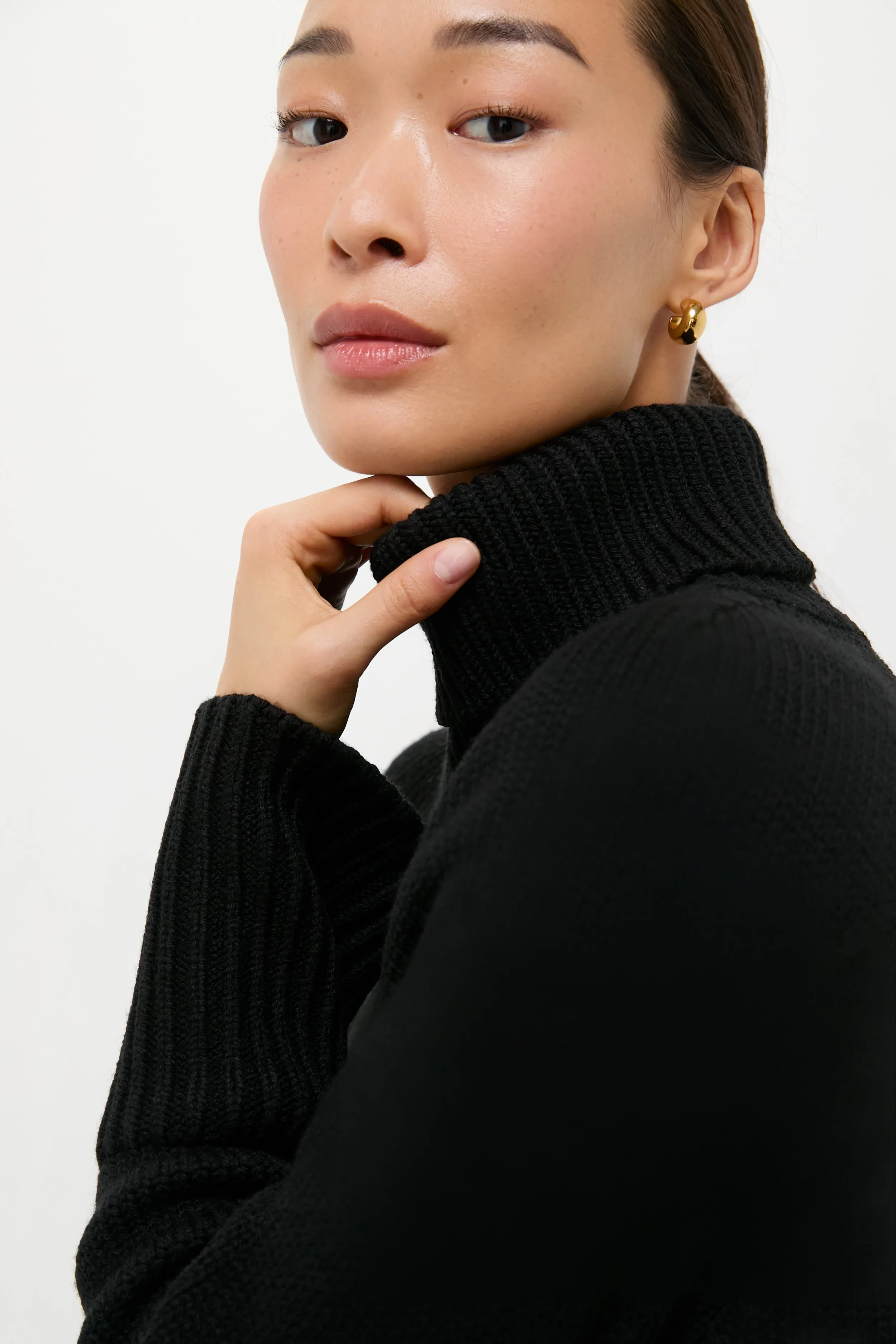 Black Louisa Turtleneck Sweater sold by Tuckernuck product image thumbnail 5