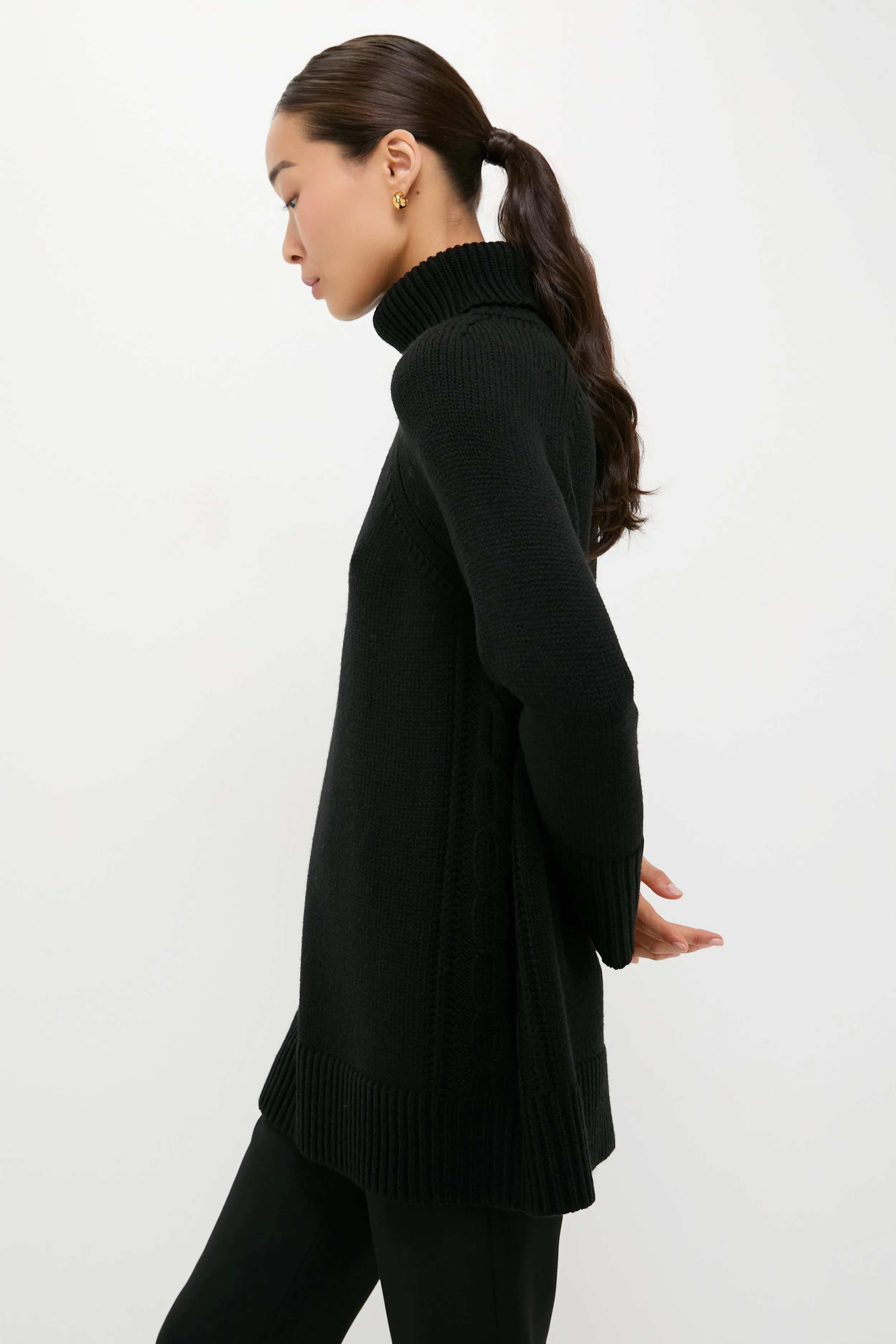 Black Louisa Turtleneck Sweater sold by Tuckernuck product image thumbnail 3