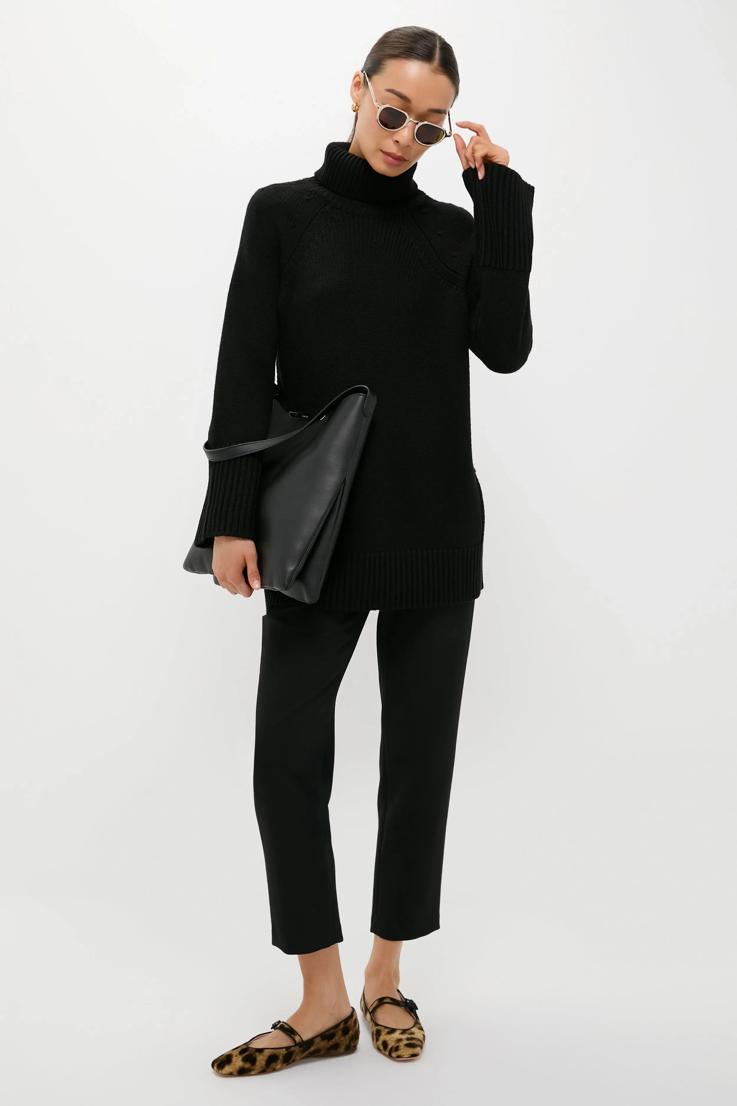 Black Louisa Turtleneck Sweater sold by Tuckernuck product image thumbnail 2