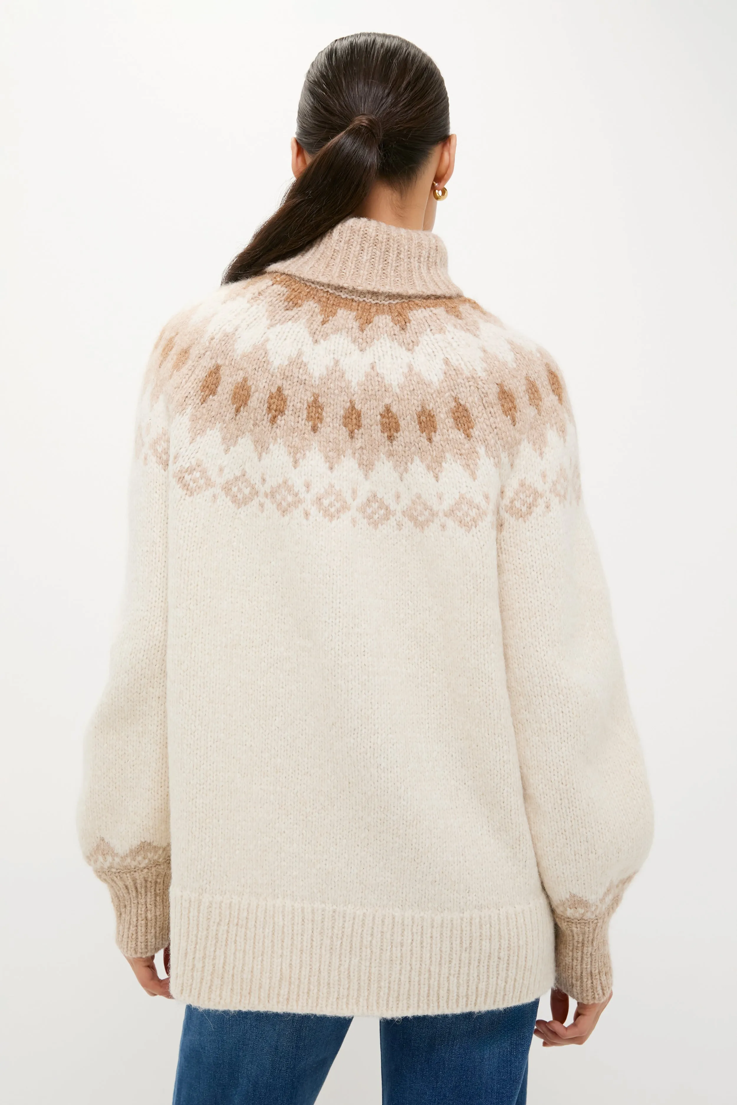 Ivory Camel Estelle Fair Isle Turtleneck sold by Tuckernuck product image thumbnail 4