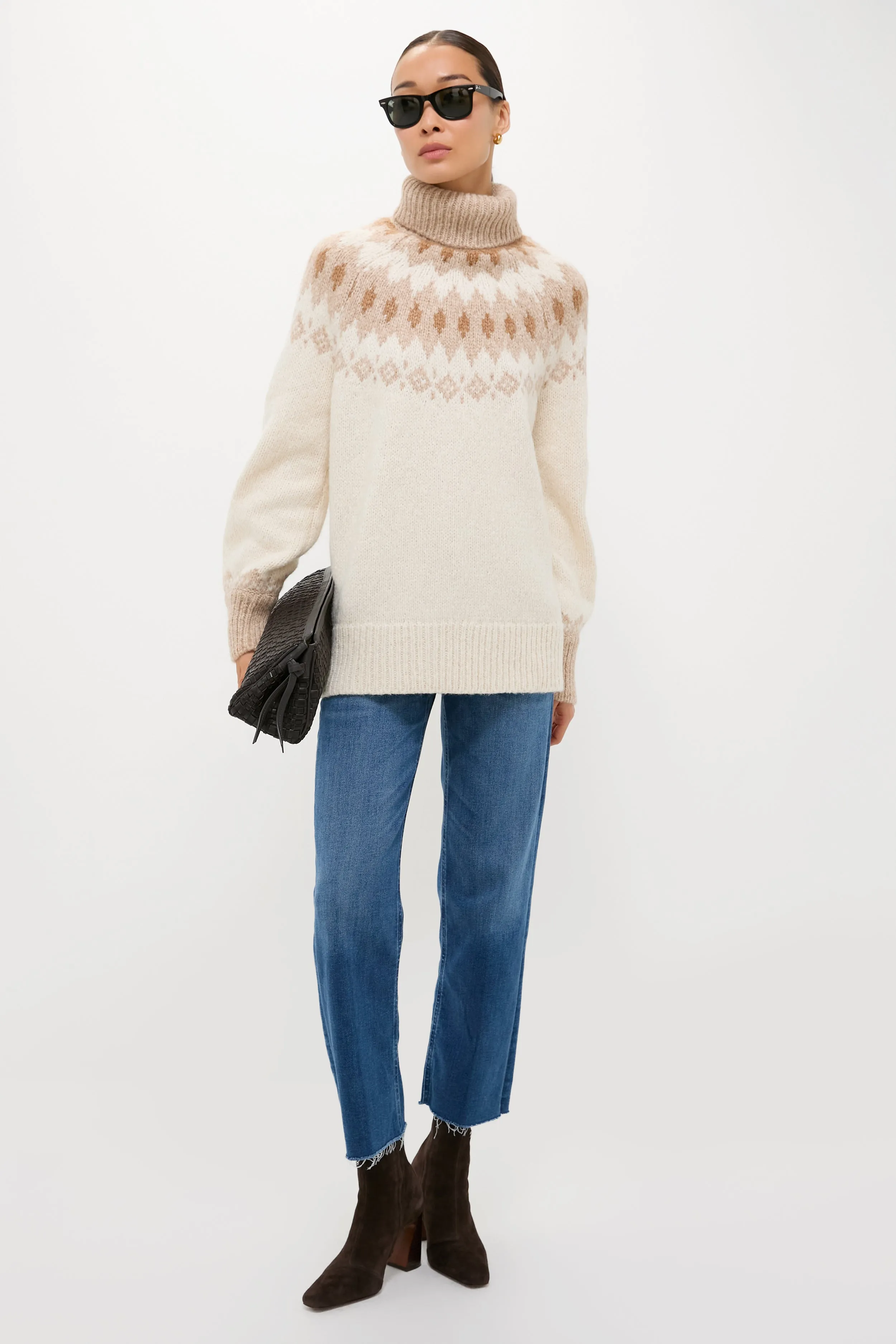 Ivory Camel Estelle Fair Isle Turtleneck sold by Tuckernuck product image thumbnail 2