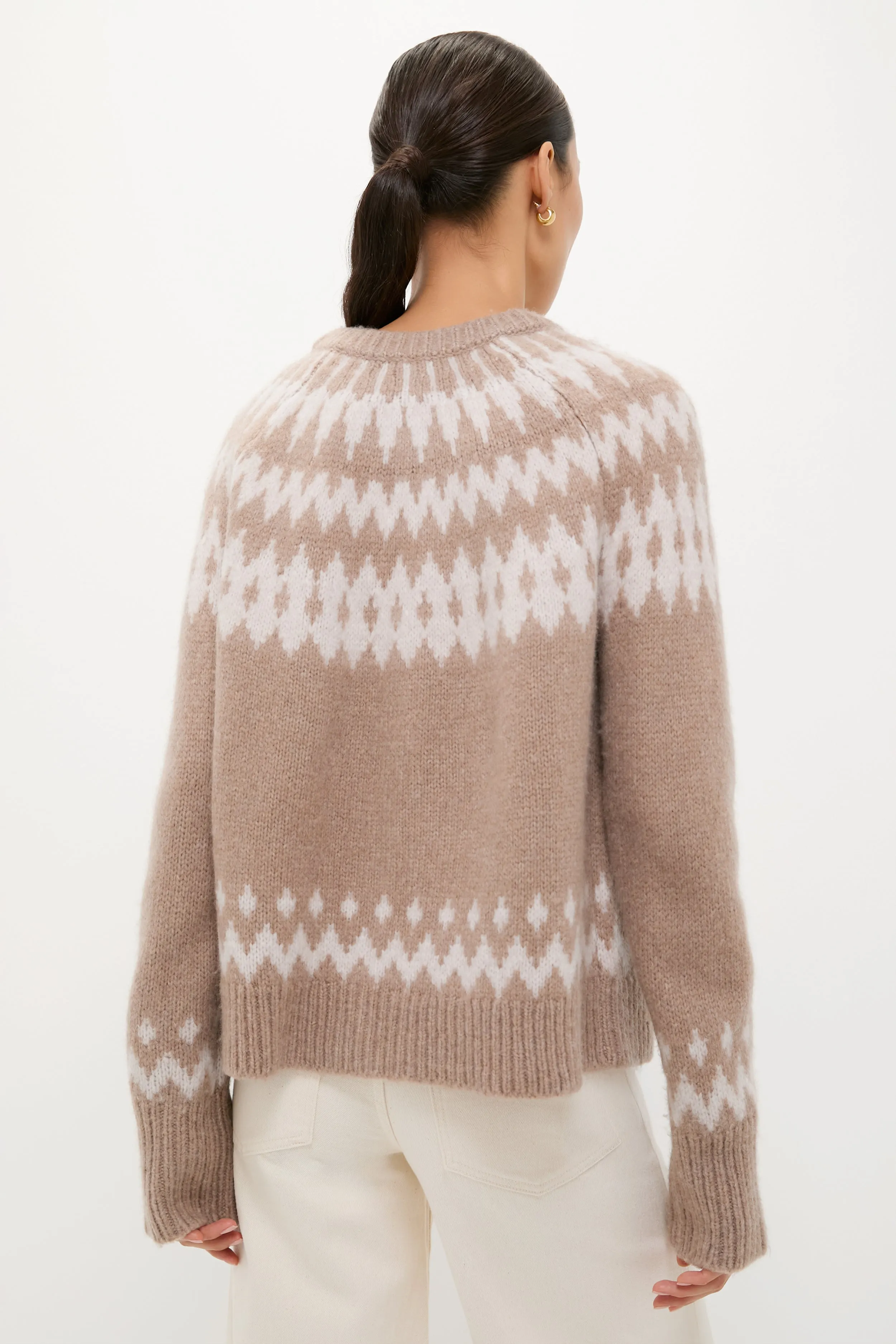 Brown and Gray Marlow Fair Isle Cardigan sold by Tuckernuck product image thumbnail 4