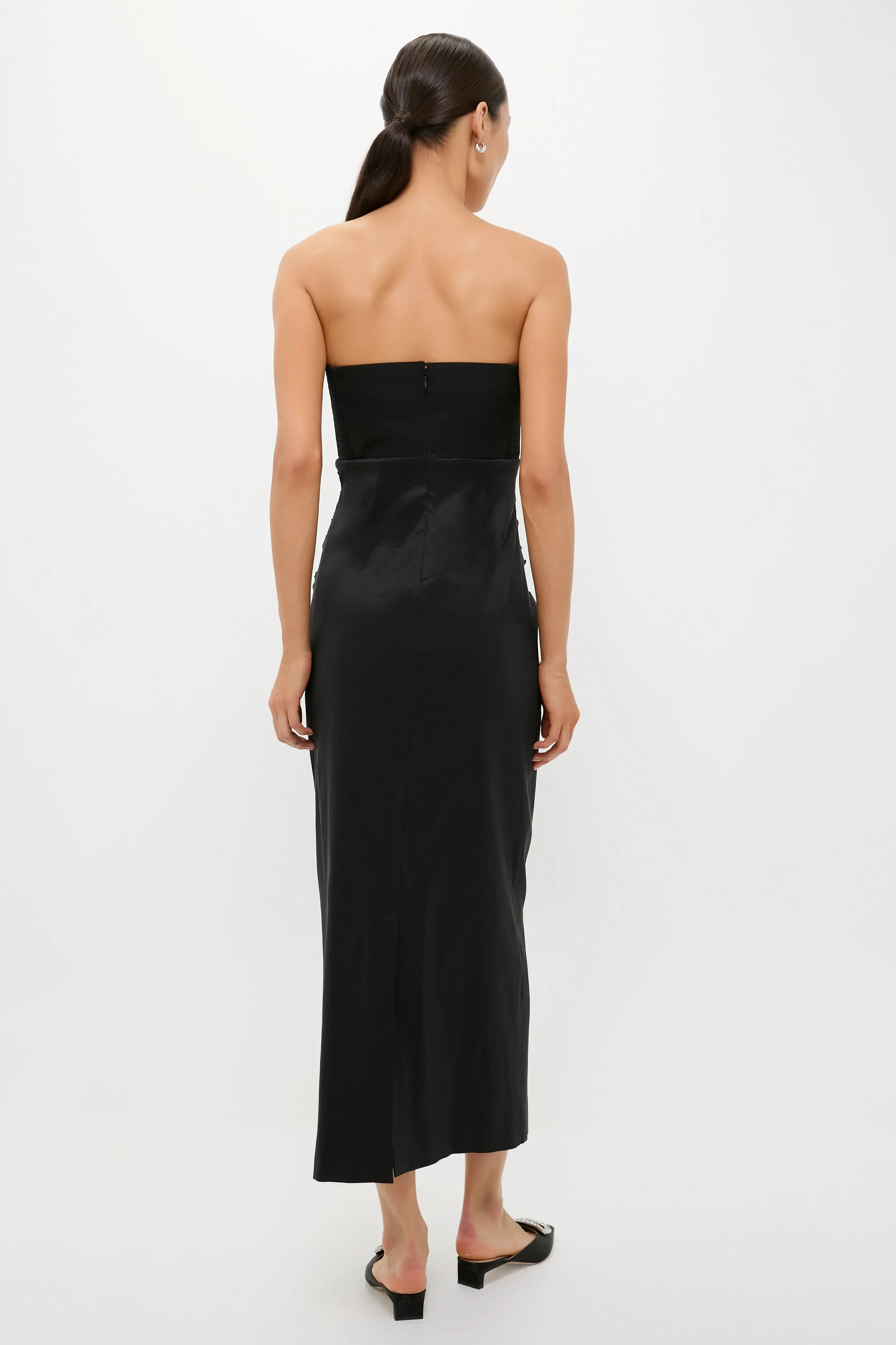 Black Taffeta Simmons Column Dress sold by Tuckernuck product image thumbnail 5
