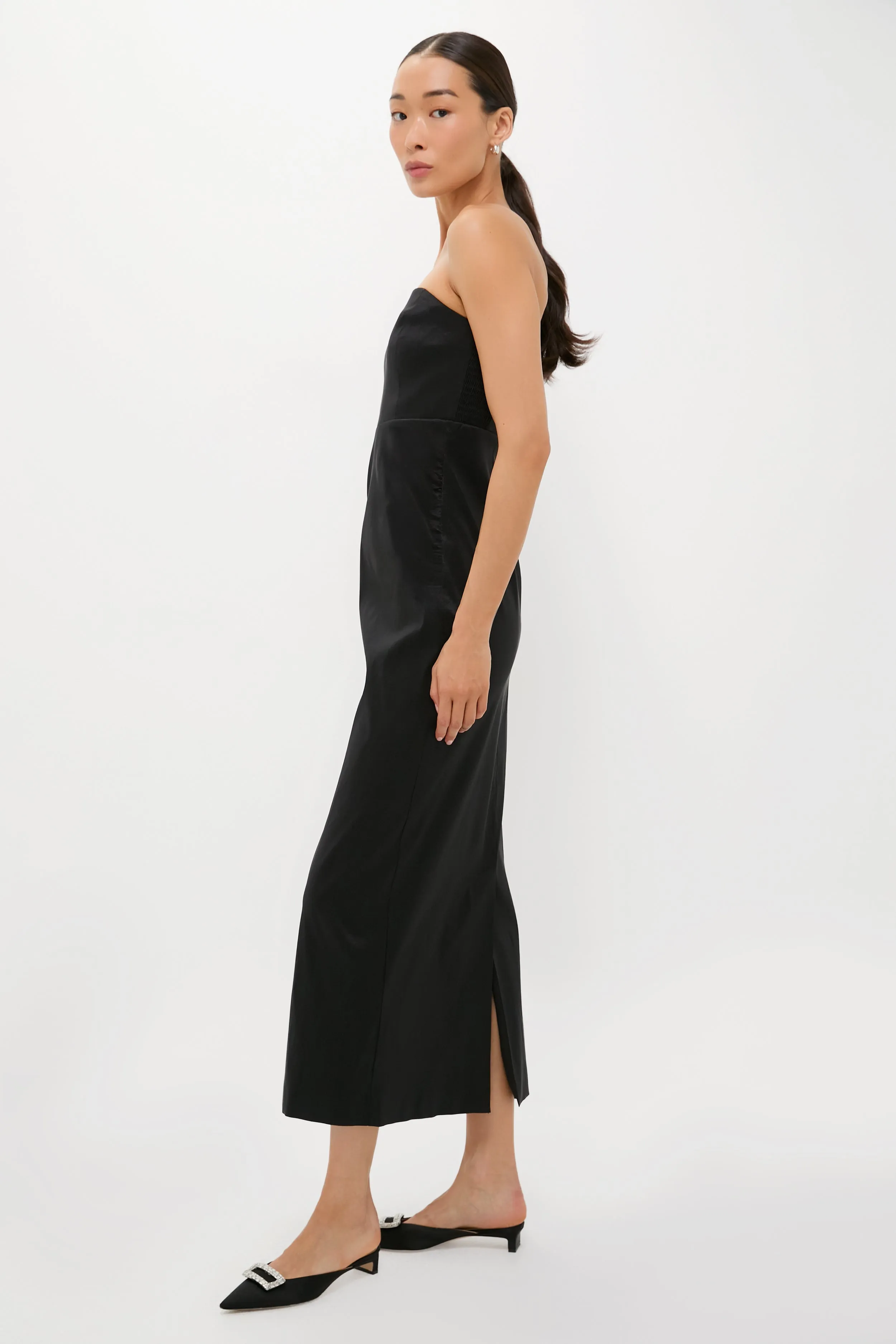 Black Taffeta Simmons Column Dress sold by Tuckernuck product image thumbnail 4