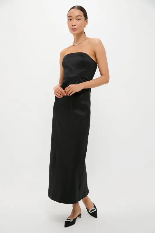 Black Taffeta Simmons Column Dress made by Tuckernuck