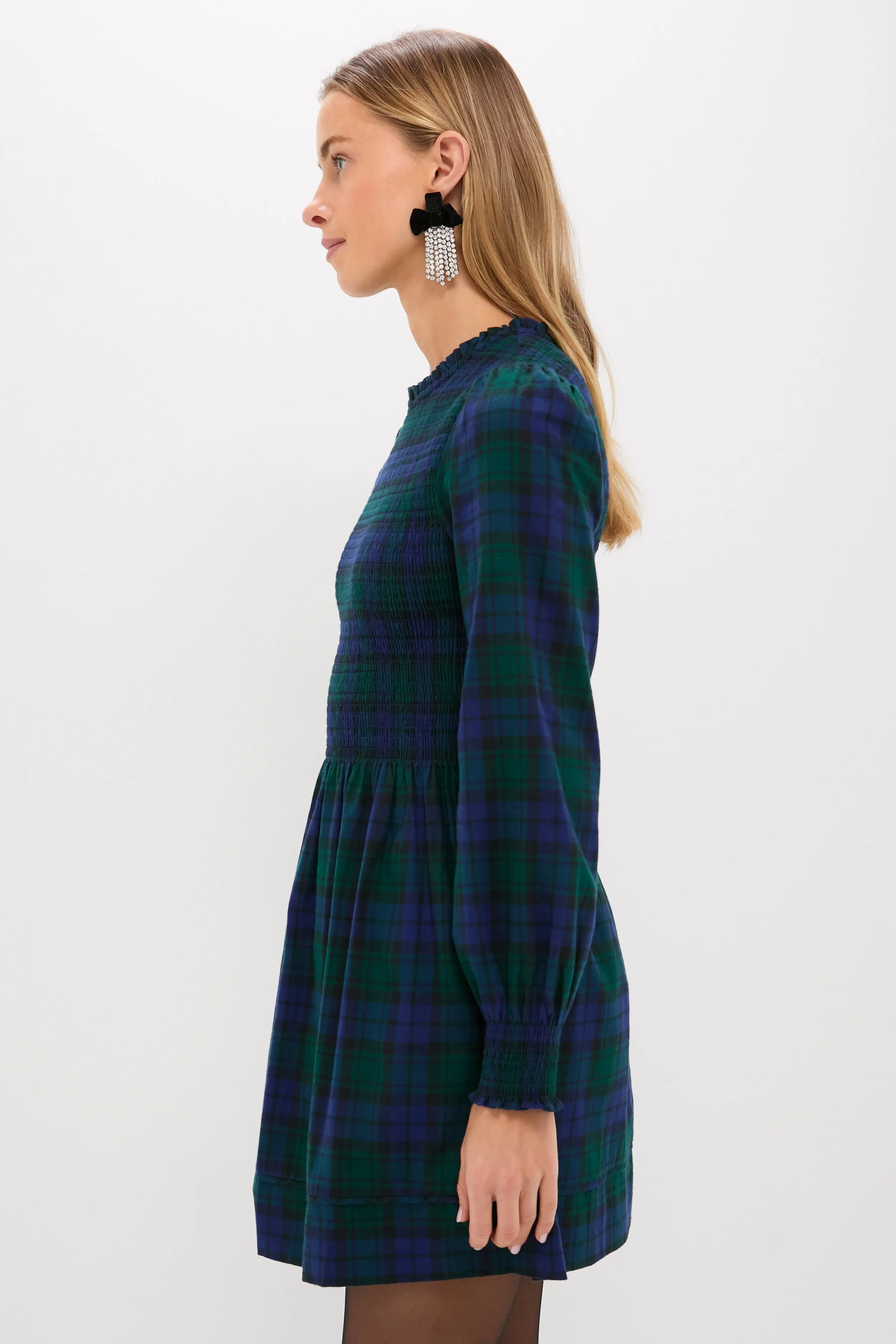Blackwatch Tartan Lilia Mini Nap Dress sold by Tuckernuck product image thumbnail 3