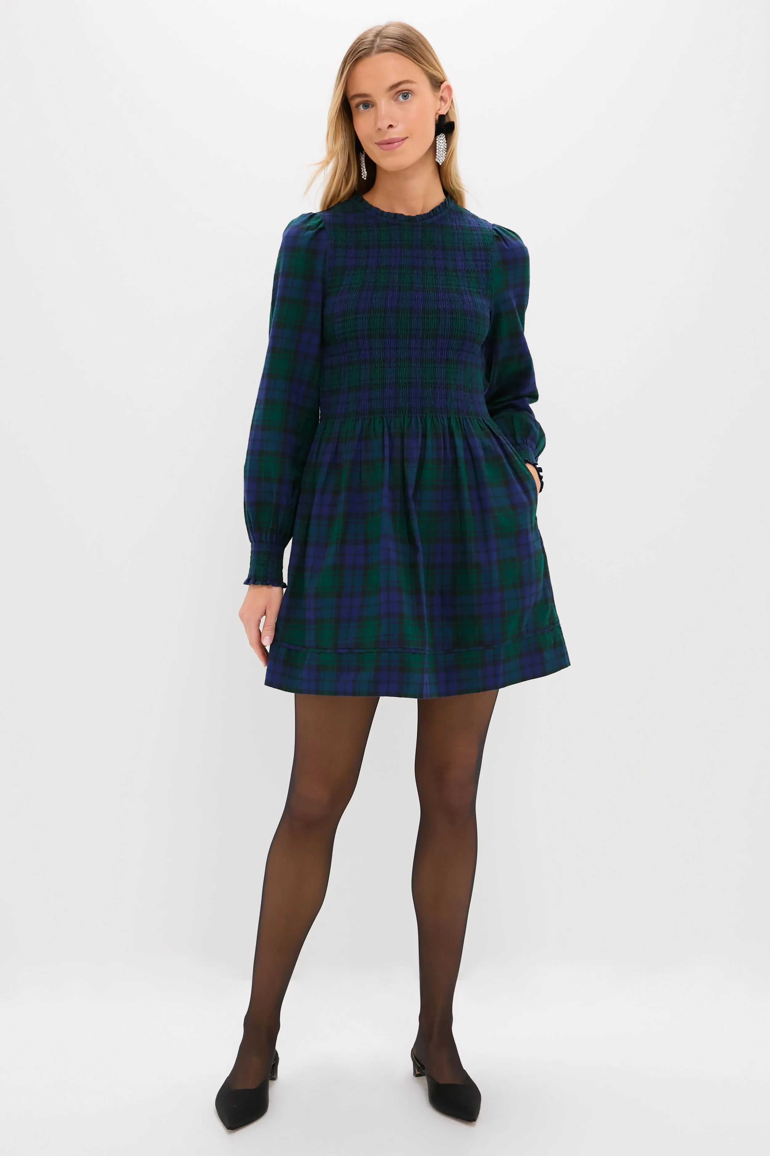 Blackwatch Tartan Lilia Mini Nap Dress sold by Tuckernuck product image thumbnail 2