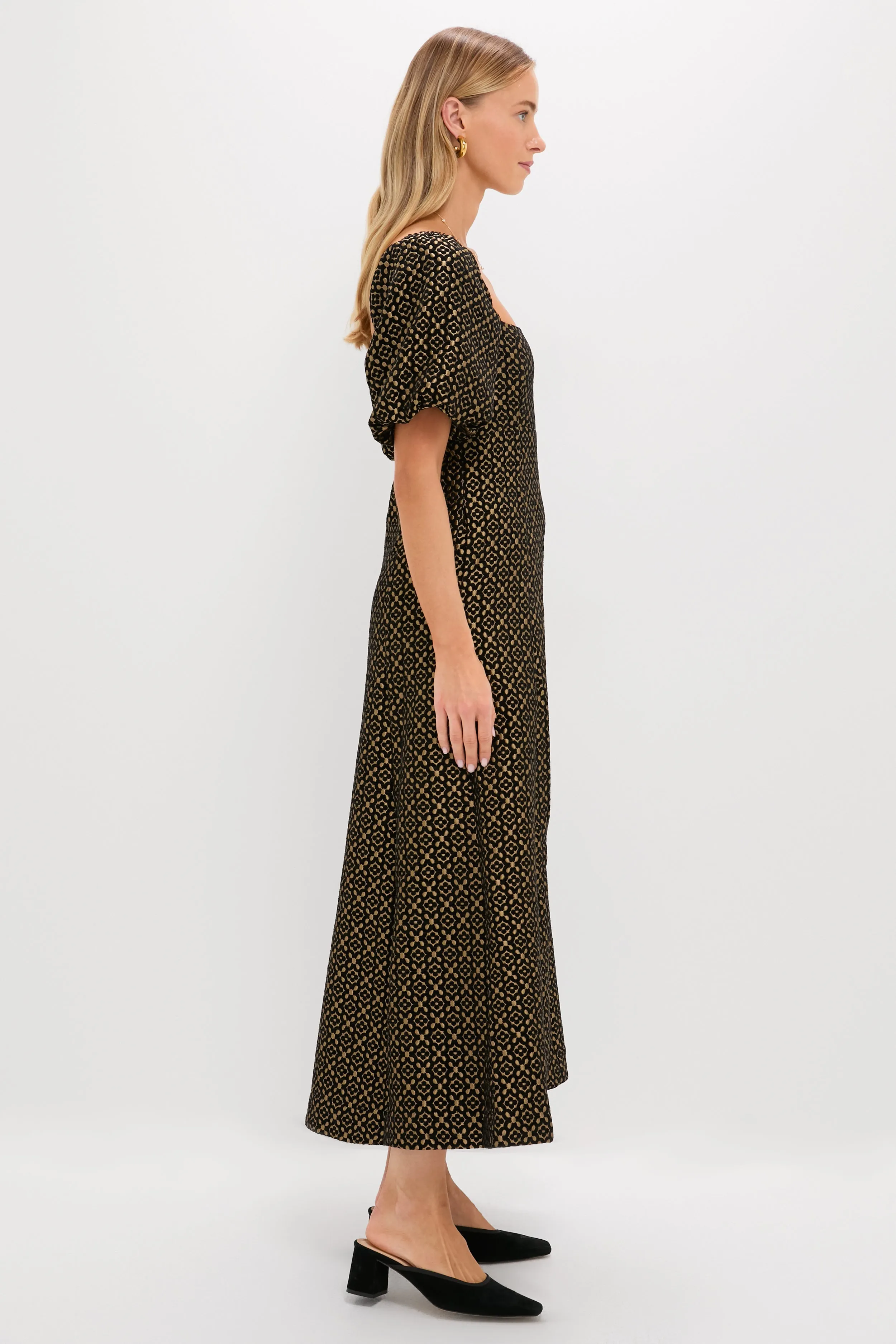Metallic Brocade Matilda Midi Dress sold by Tuckernuck product image thumbnail 3