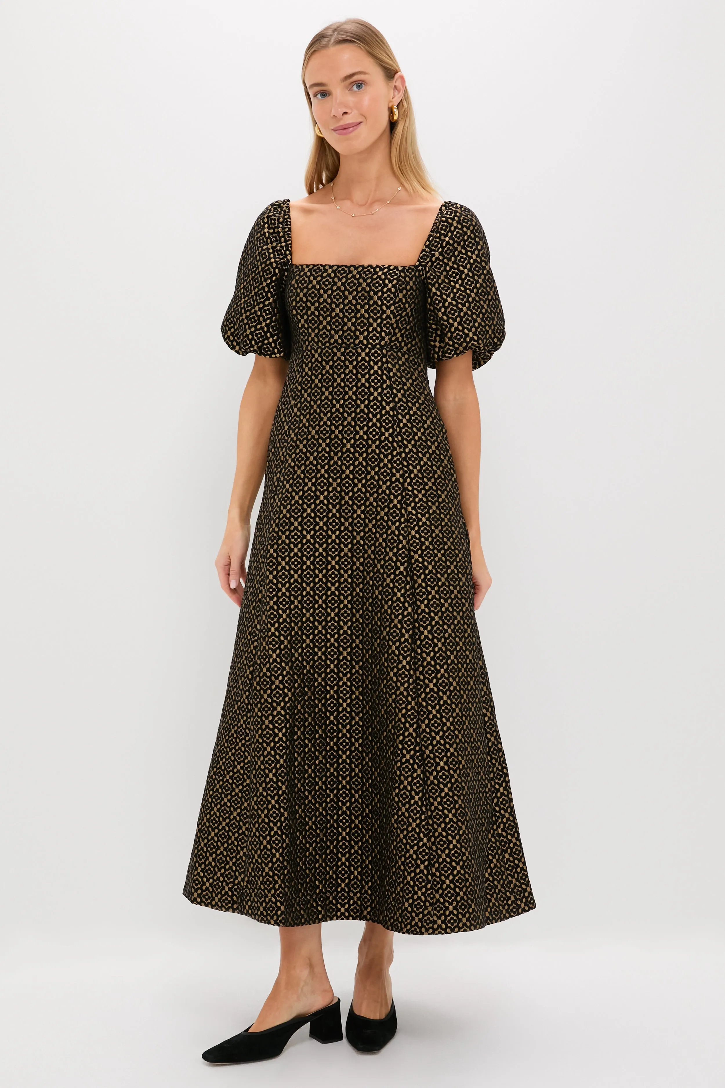 Metallic Brocade Matilda Midi Dress sold by Tuckernuck