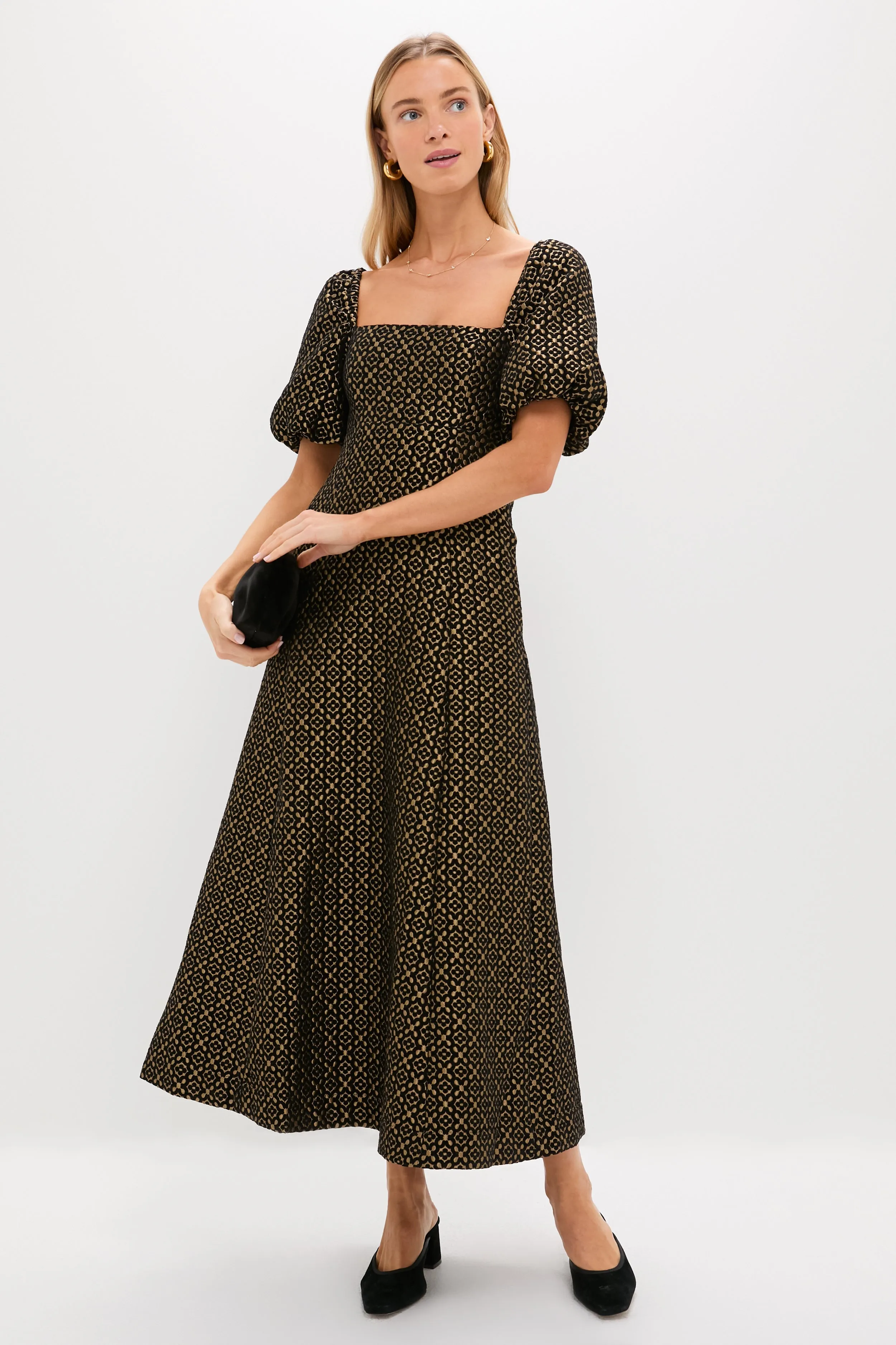 Metallic Brocade Matilda Midi Dress sold by Tuckernuck product image thumbnail 2
