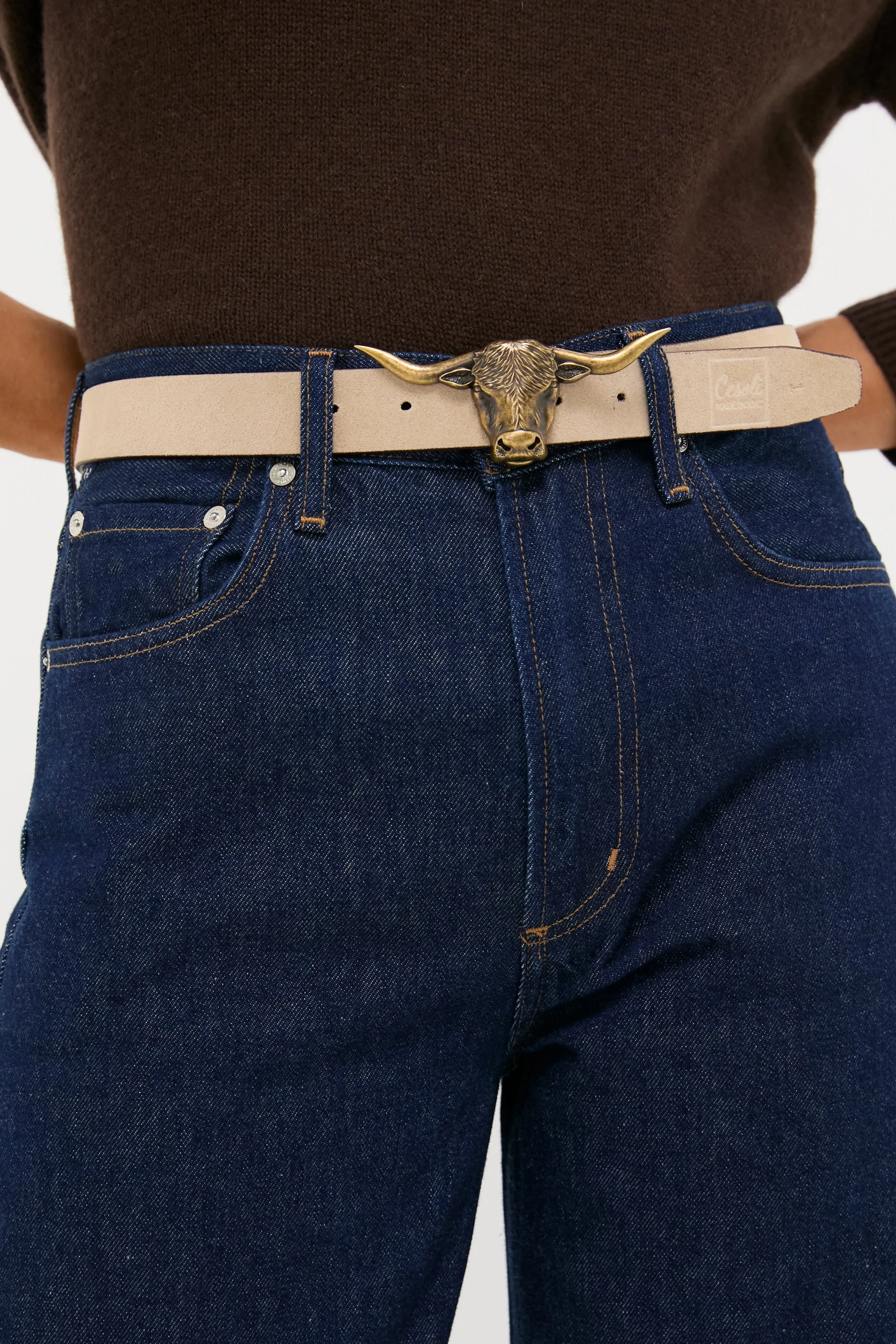 Espresso and Chantilly Suede Belt sold by Tuckernuck product image thumbnail 2